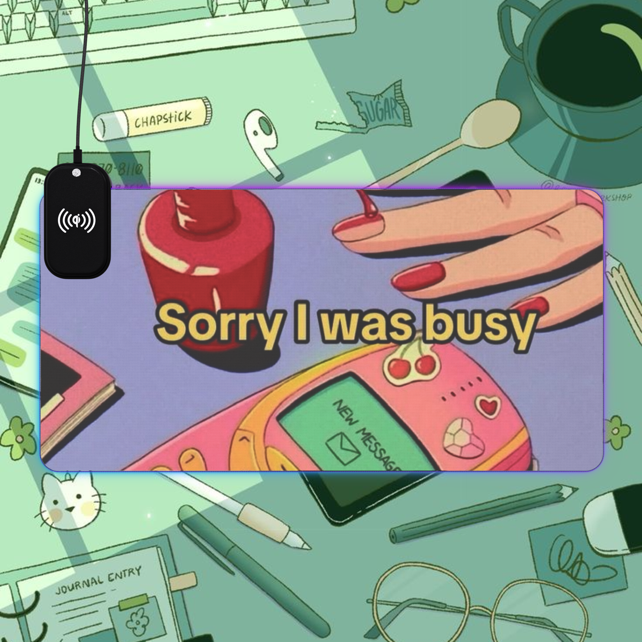 Personalized Wireless Charging Gaming Mouse Pad, LED Mouse Mat, Gaming Desk Accessory, PC Gamer Gift, Desk Decor, Tech Essentials product thumbnail image Personalized Wireless Charging Gaming Mouse Pad, LED Mouse Mat, Gaming Desk Accessory, PC Gamer Gift, Desk Decor, Tech Essentials product thumbnail image