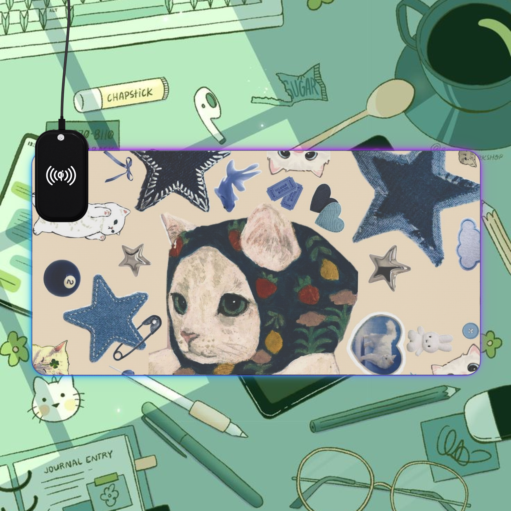 Personalized Wireless Charging Gaming Mouse Pad, LED Mouse Mat, Gaming Desk Accessory, PC Gamer Gift, Desk Decor, Tech Essentials product thumbnail image Personalized Wireless Charging Gaming Mouse Pad, LED Mouse Mat, Gaming Desk Accessory, PC Gamer Gift, Desk Decor, Tech Essentials product thumbnail image