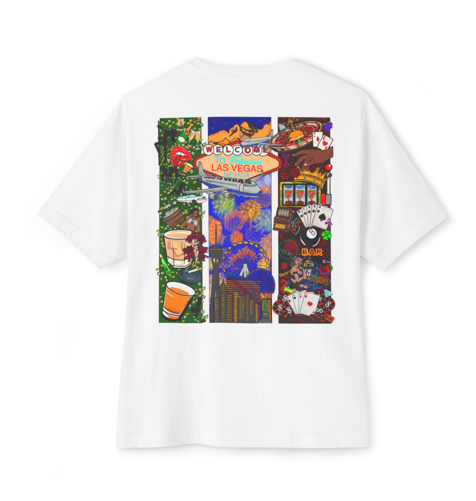 Oversized Boxy Tee - ( Hawaii to Las Vegas )  product thumbnail image