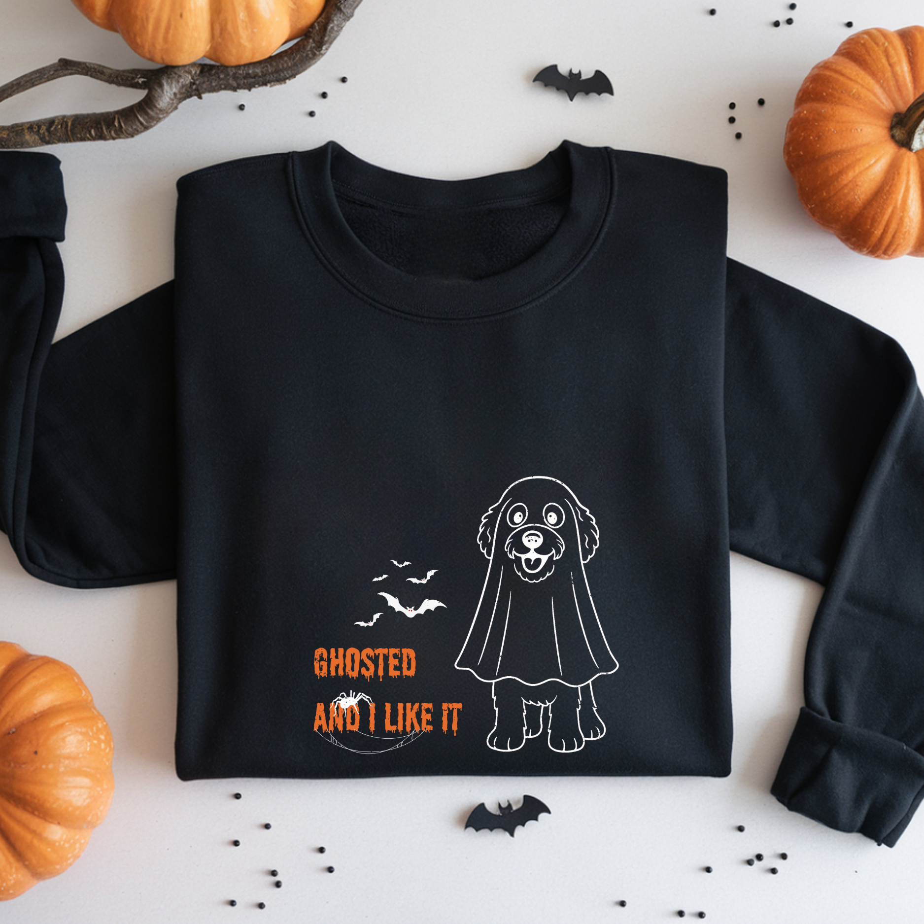 Halloween Dog Mom “Ghosted and I Like It” Doodle Sweatshirt – Vintage Soft Cotton Crewneck, Limited Edition – Only Until October 31 product thumbnail image Halloween Dog Mom “Ghosted and I Like It” Doodle Sweatshirt – Vintage Soft Cotton Crewneck, Limited Edition – Only Until October 31 product thumbnail image
