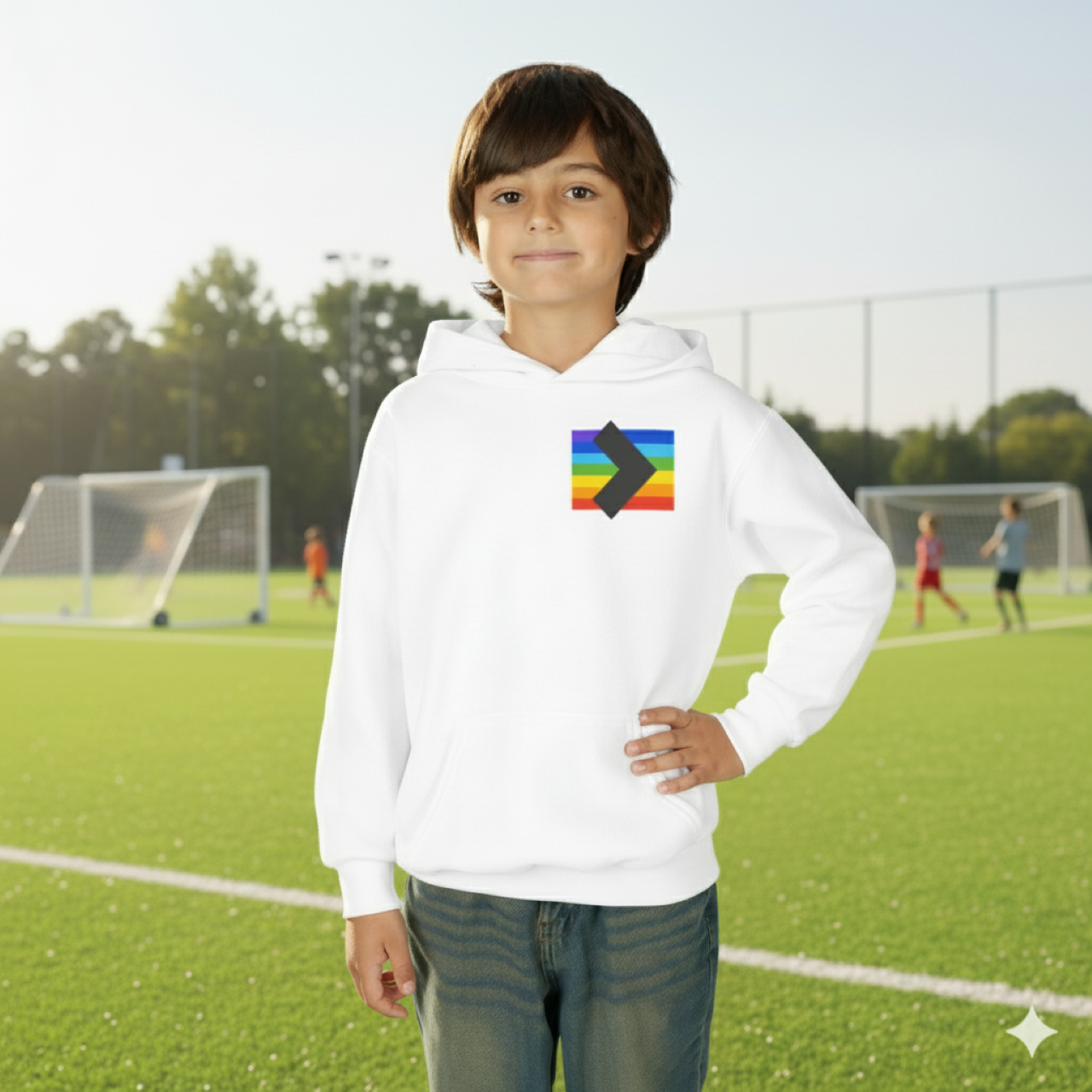 7&gt;6 Rainbow Youth Hoodie