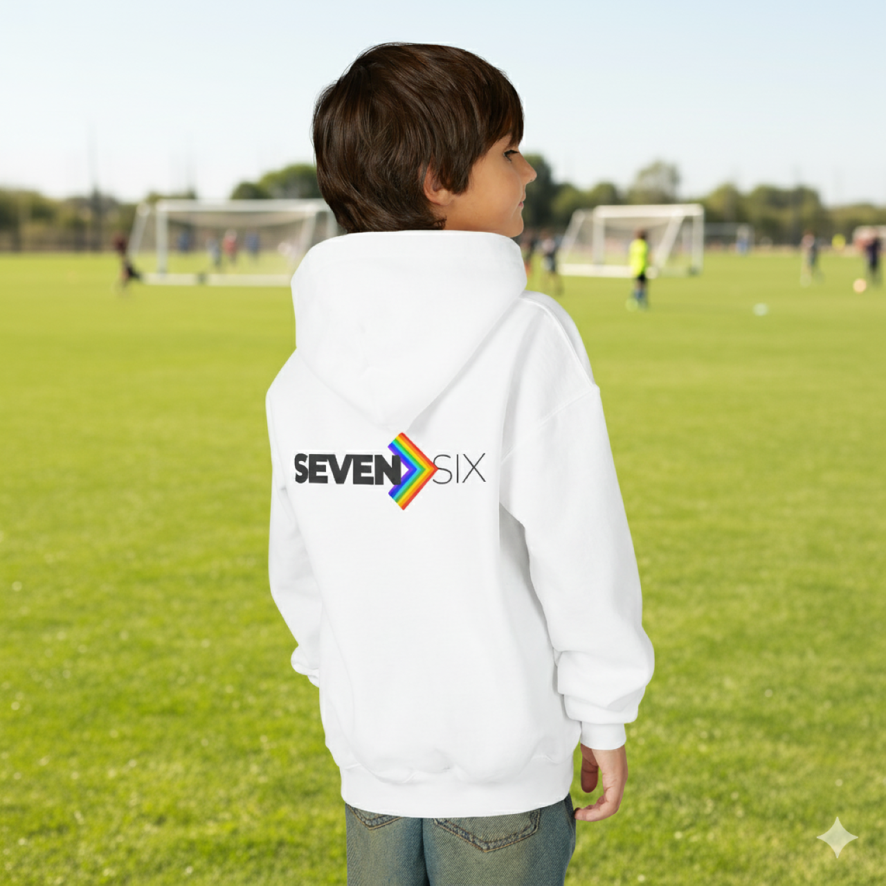 7>6 Rainbow Youth Hoodie product thumbnail image 7>6 Rainbow Youth Hoodie product thumbnail image