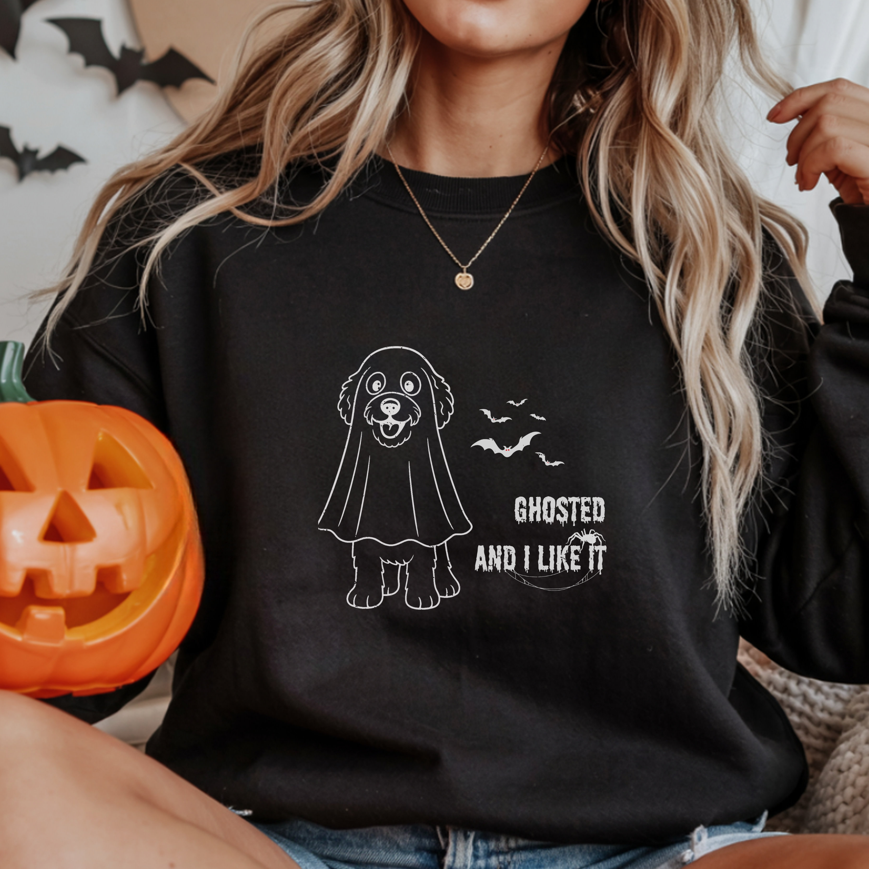 Halloween Dog Mom “Ghosted and I Like It” Doodle Sweatshirt – Vintage Soft Cotton Crewneck, Limited Edition – Only Until October 31 product thumbnail image Halloween Dog Mom “Ghosted and I Like It” Doodle Sweatshirt – Vintage Soft Cotton Crewneck, Limited Edition – Only Until October 31 product thumbnail image