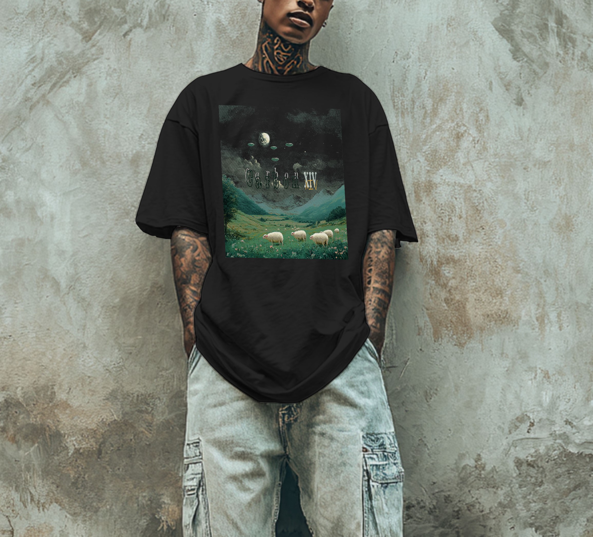 Moonlit UFO Pasture | Carbon XIV Serene Art