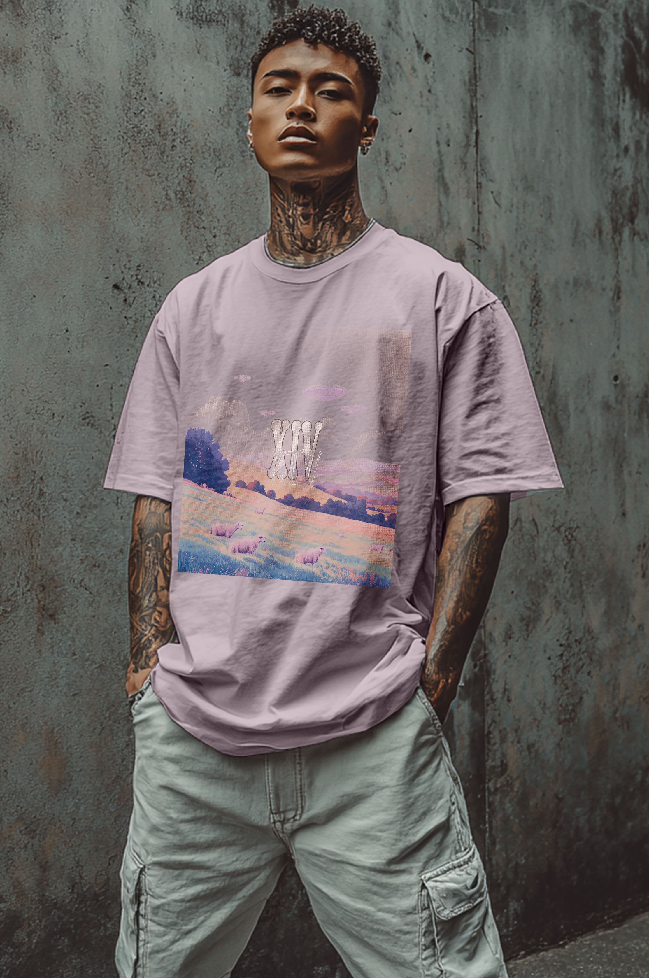 UFOs Over Pastoral Landscape | Carbon XIV Art