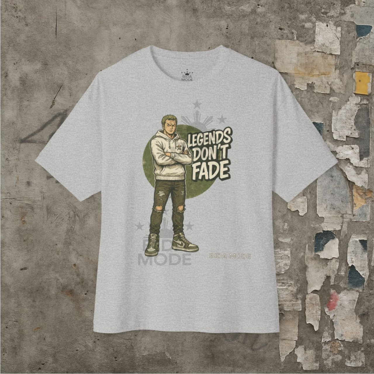 Zoro Streetwear Shirt | Legends Dont Fade Anime Graphic Tee | Zoro Inspired Manga T-Shirt | Unisex Oversized Streetwear Top product thumbnail image Zoro Streetwear Shirt | Legends Dont Fade Anime Graphic Tee | Zoro Inspired Manga T-Shirt | Unisex Oversized Streetwear Top product thumbnail image