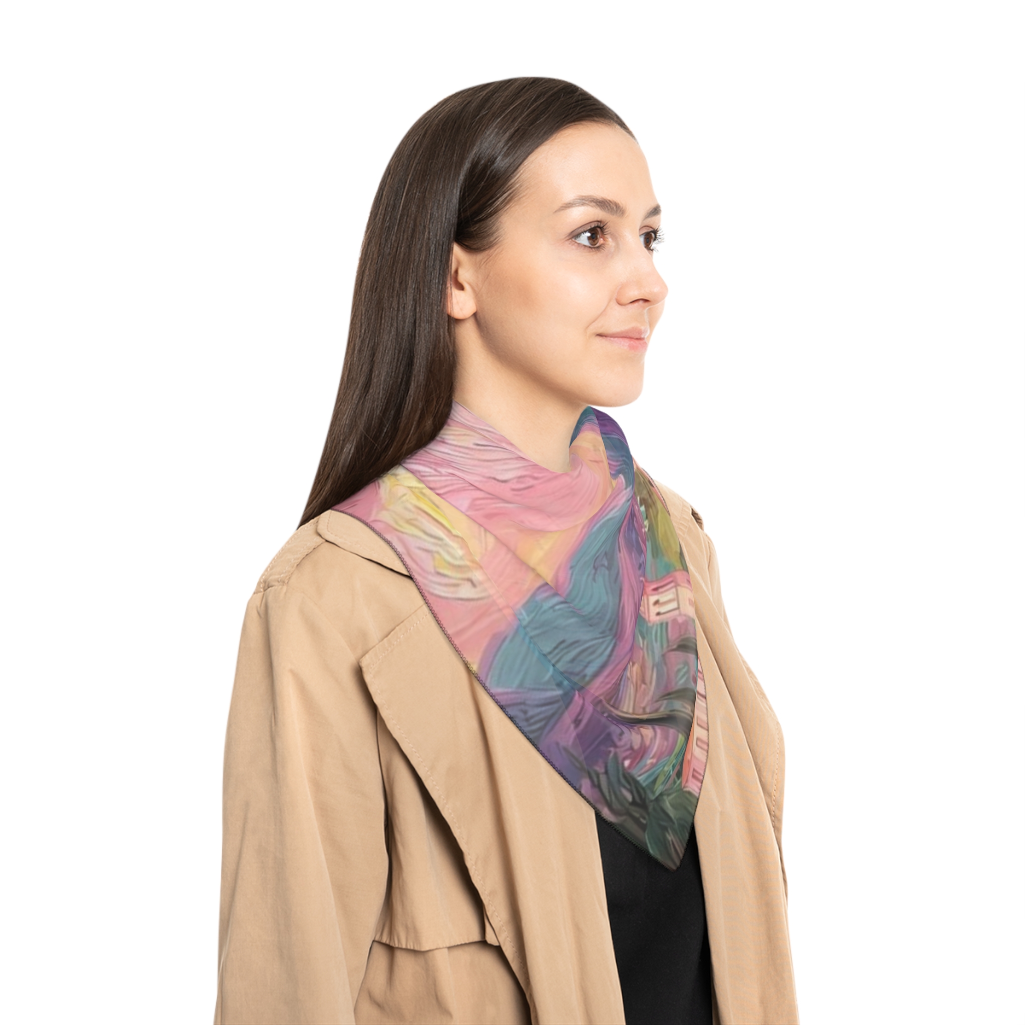 Personalized Poly Scarf, Fashion Accessory, All Seasons, Light-weight Layering, Gifting, Fashion Occasions, Hijab Style, Gift for Her product thumbnail image Personalized Poly Scarf, Fashion Accessory, All Seasons, Light-weight Layering, Gifting, Fashion Occasions, Hijab Style, Gift for Her product thumbnail image