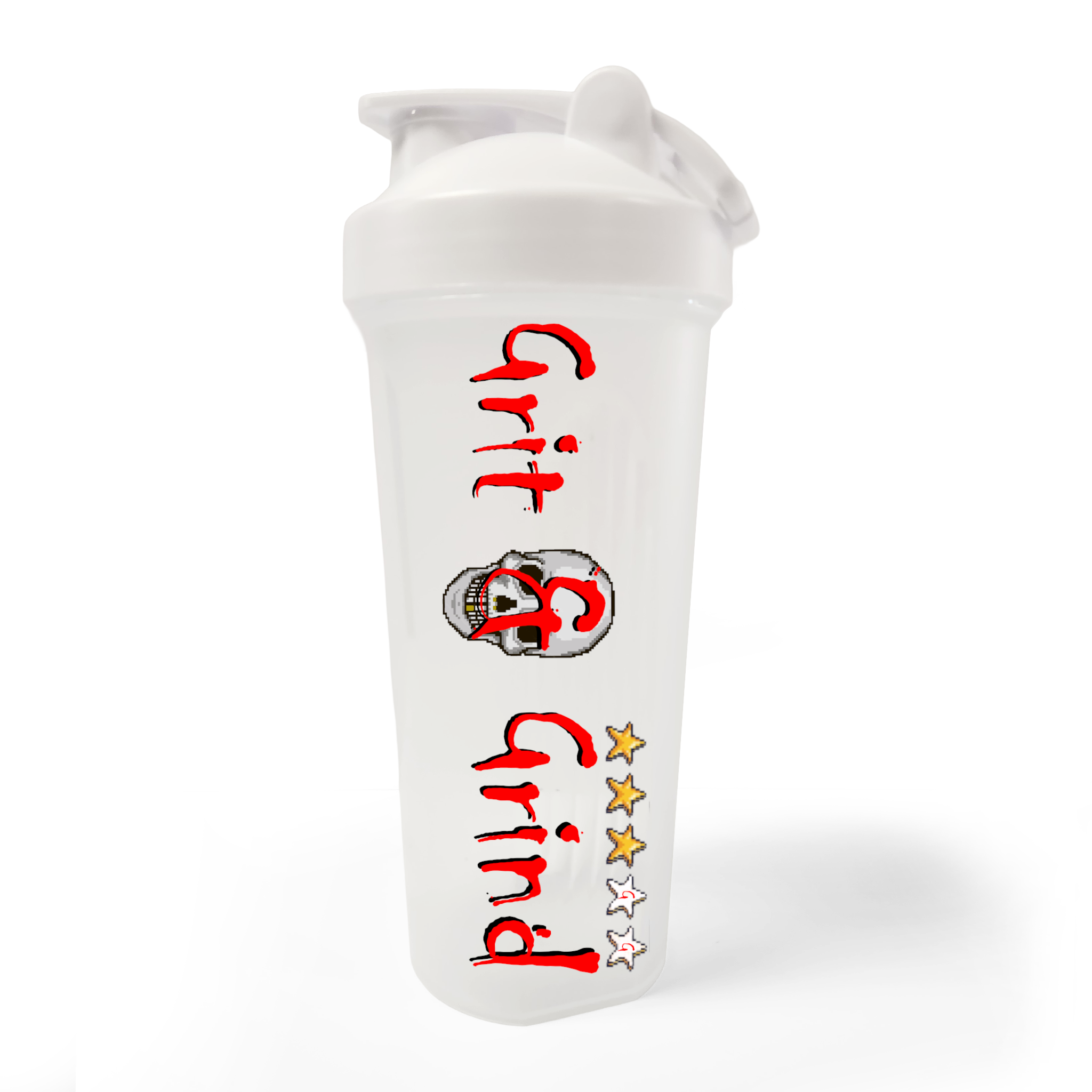 Grit &amp; Grind Protein Shaker Bottle – Fitness Enthusiast Essential, Gym Gift, Workout Companion, Motivational Drink Container