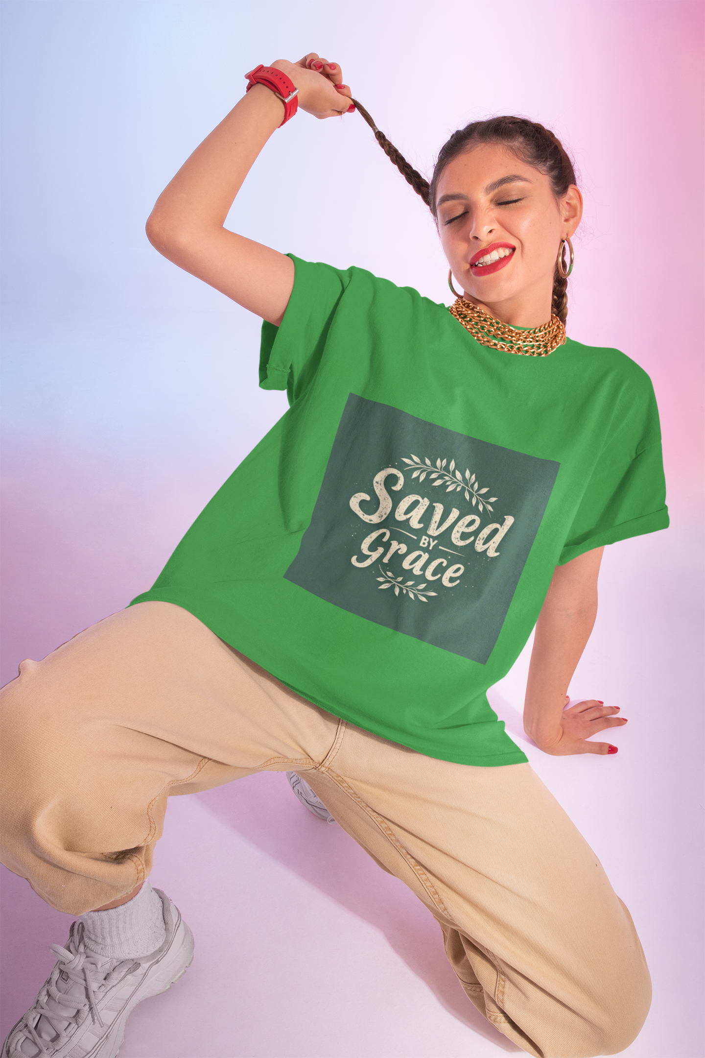 Saved by Grace Inspirational Unisex Tee product thumbnail image