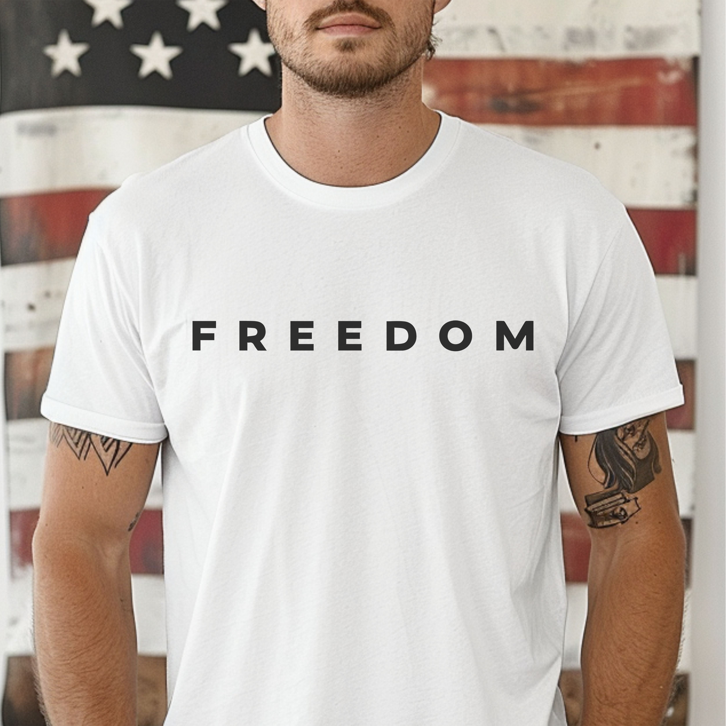 FREEDOM Charlie Kirk Tshirt product thumbnail image FREEDOM Charlie Kirk Tshirt product thumbnail image