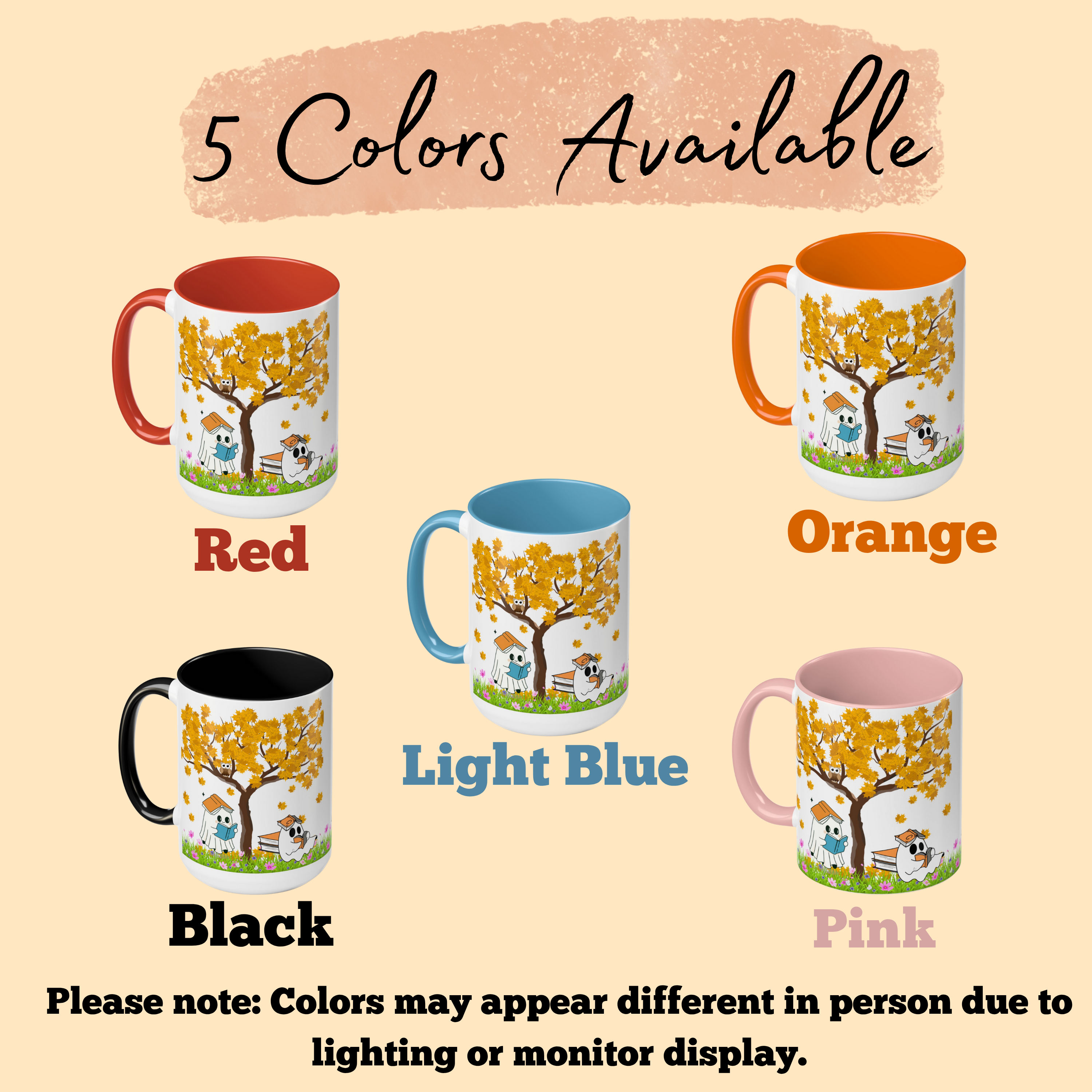 Ghost Trick or Treat Mug – Cute Halloween Accent Coffee Mug – Spooky Season Gift, Fall Mug with Ghost Design product thumbnail image