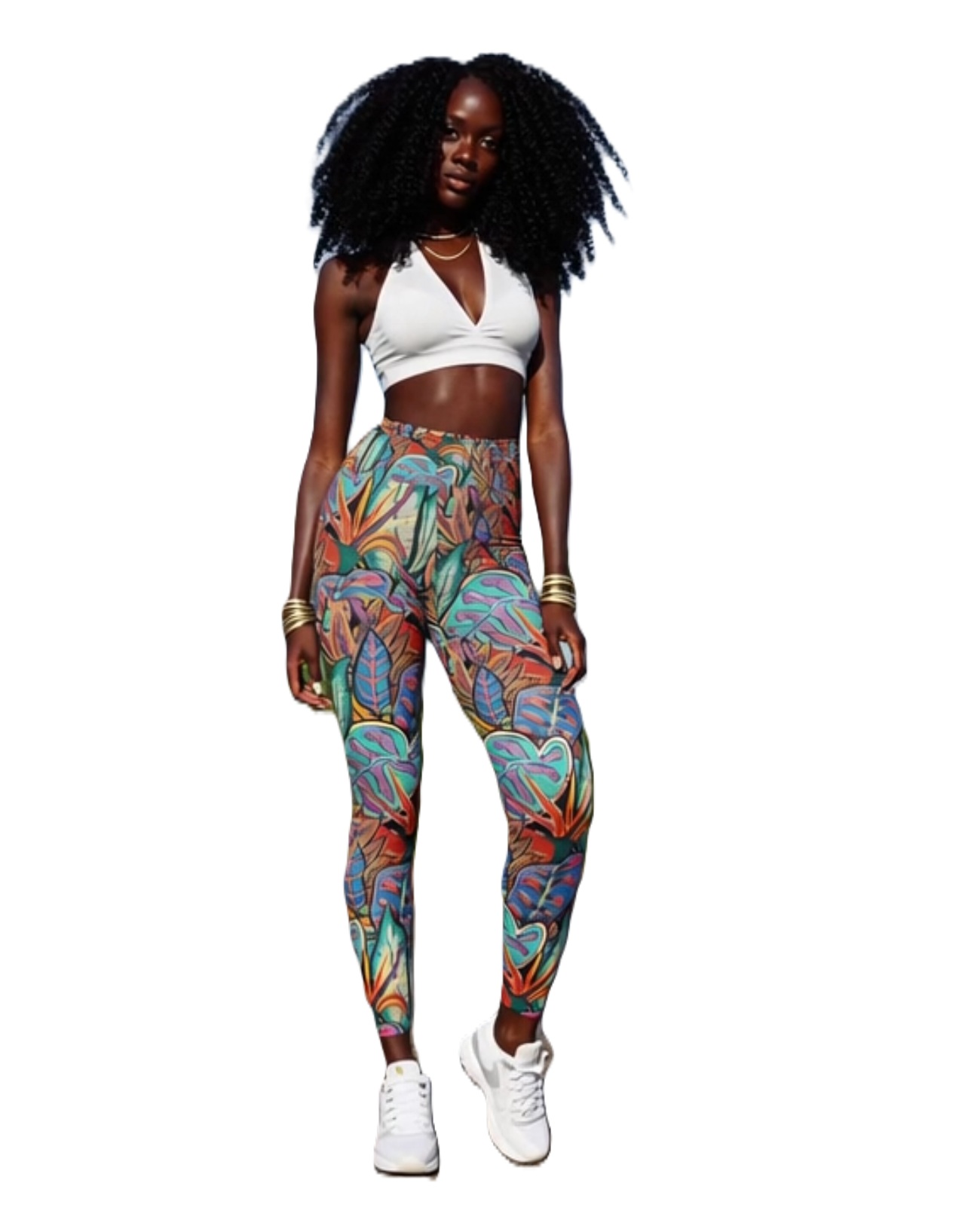 Botanical Beauty High Waisted Yoga Leggings product thumbnail image Botanical Beauty High Waisted Yoga Leggings product thumbnail image