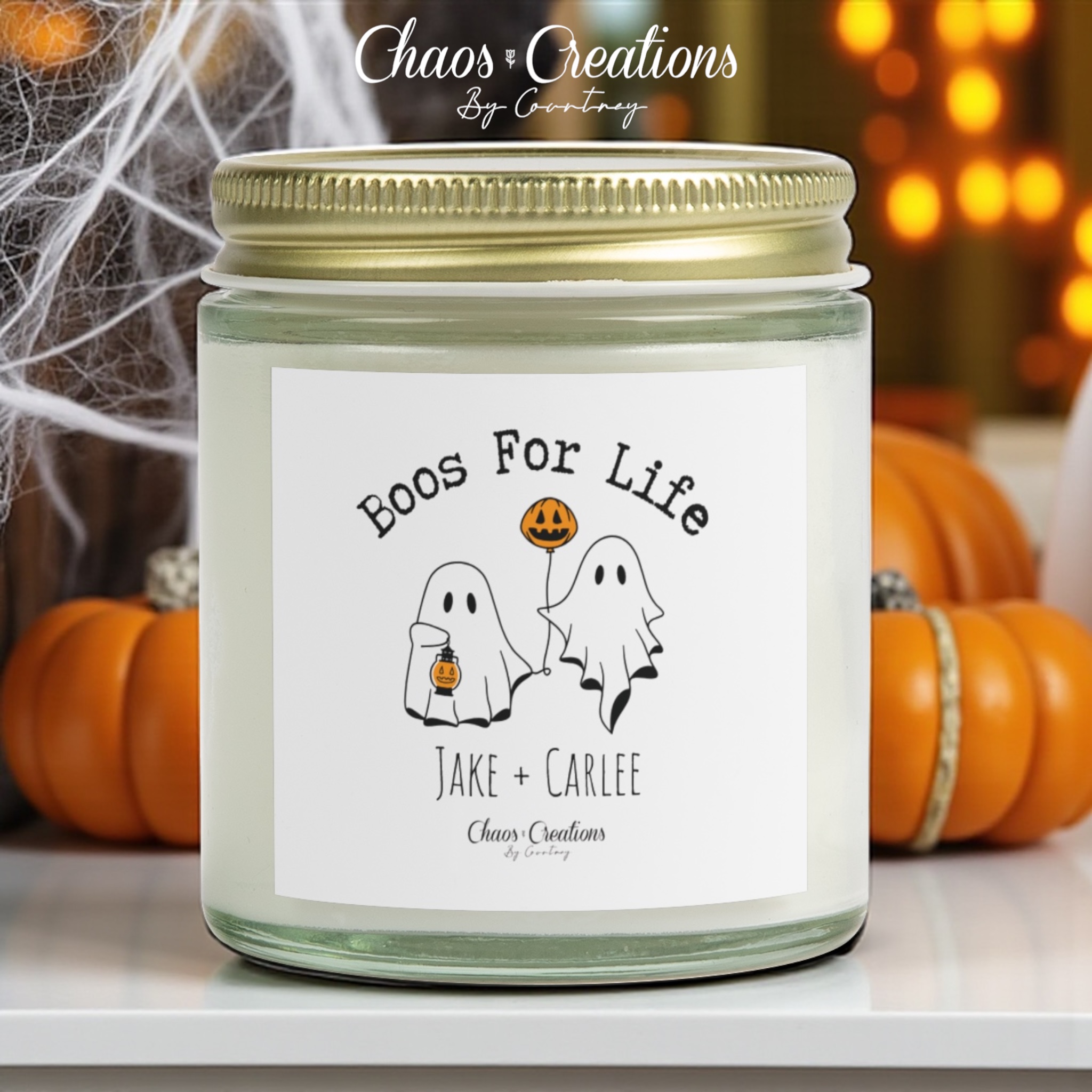Hand-Poured Boo Candle – Coconut Apricot Wax | Amber & Clear Glass | 4oz & 9oz product thumbnail image Hand-Poured Boo Candle – Coconut Apricot Wax | Amber & Clear Glass | 4oz & 9oz product thumbnail image