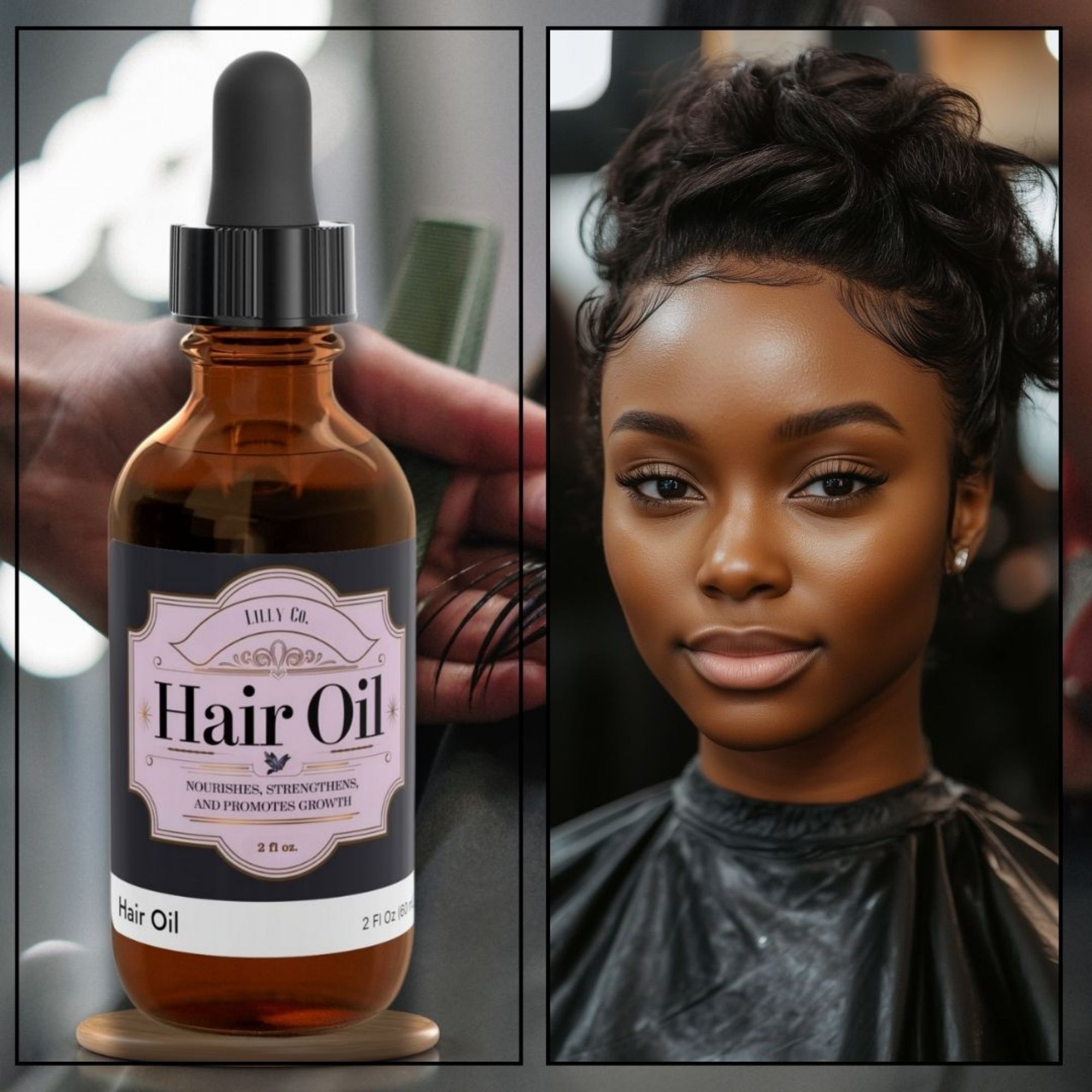 Nourish &amp; Glow Hair Oil – 2oz Black Hair Care