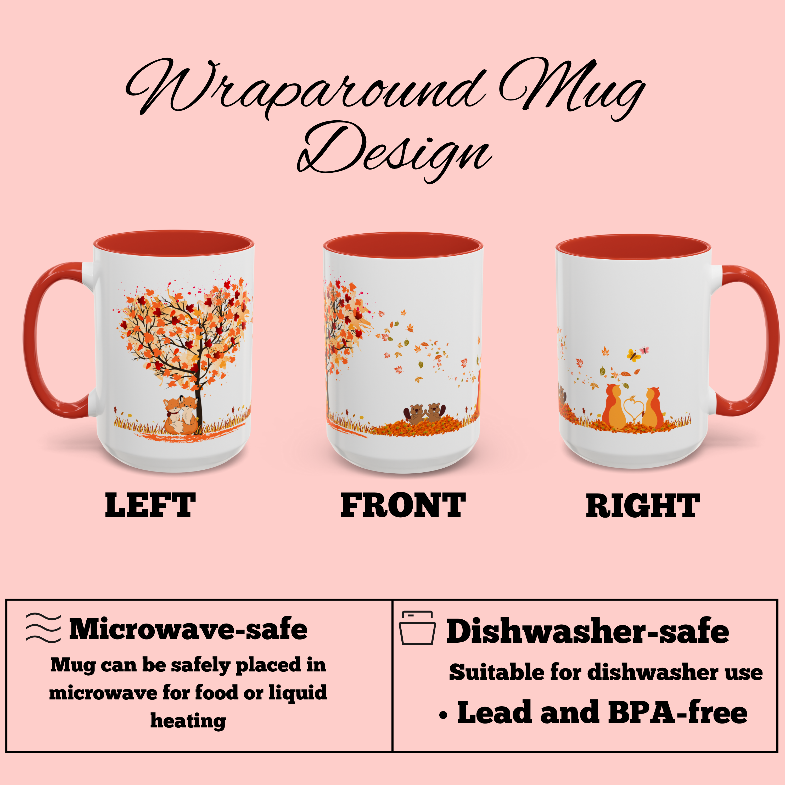 Cat Coffee Mug for Fall, Cute Animal Coffee Cup, Fall-Themed Drinkware, Gifts for Cat Lovers, Home Decor, Seasonal Mug product thumbnail image Cat Coffee Mug for Fall, Cute Animal Coffee Cup, Fall-Themed Drinkware, Gifts for Cat Lovers, Home Decor, Seasonal Mug product thumbnail image