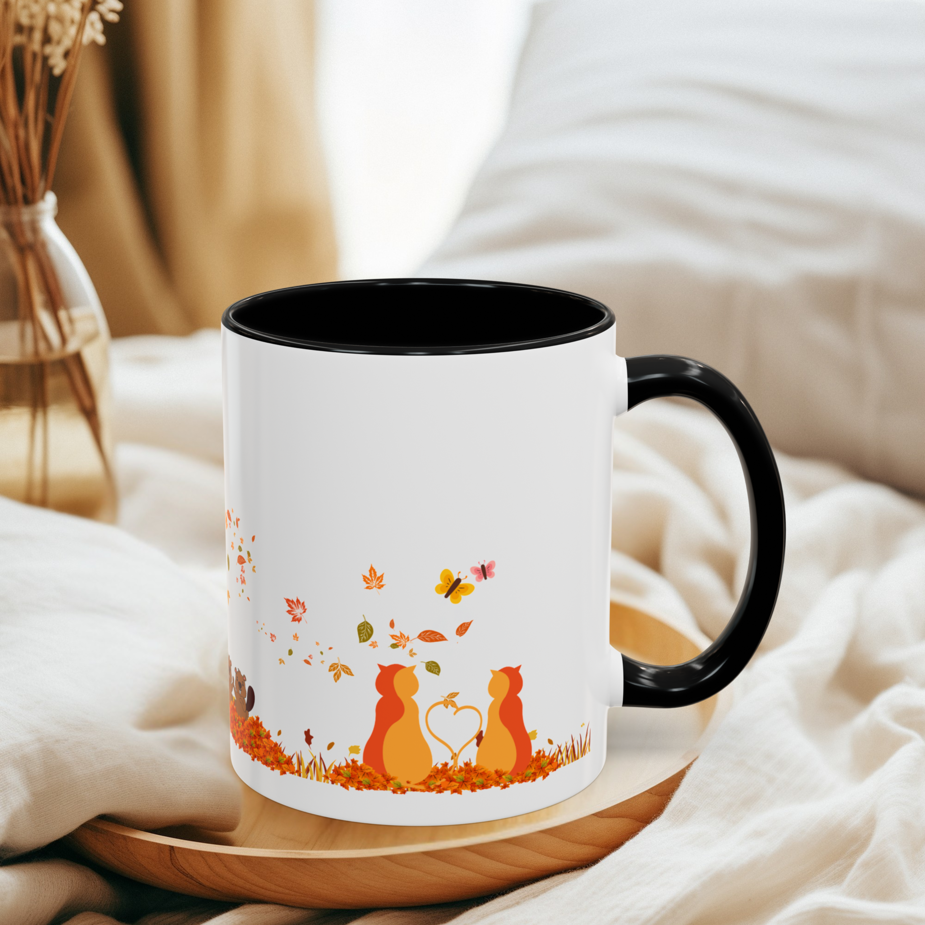 Cat Coffee Mug for Fall, Cute Animal Coffee Cup, Fall-Themed Drinkware, Gifts for Cat Lovers, Home Decor, Seasonal Mug product thumbnail image Cat Coffee Mug for Fall, Cute Animal Coffee Cup, Fall-Themed Drinkware, Gifts for Cat Lovers, Home Decor, Seasonal Mug product thumbnail image