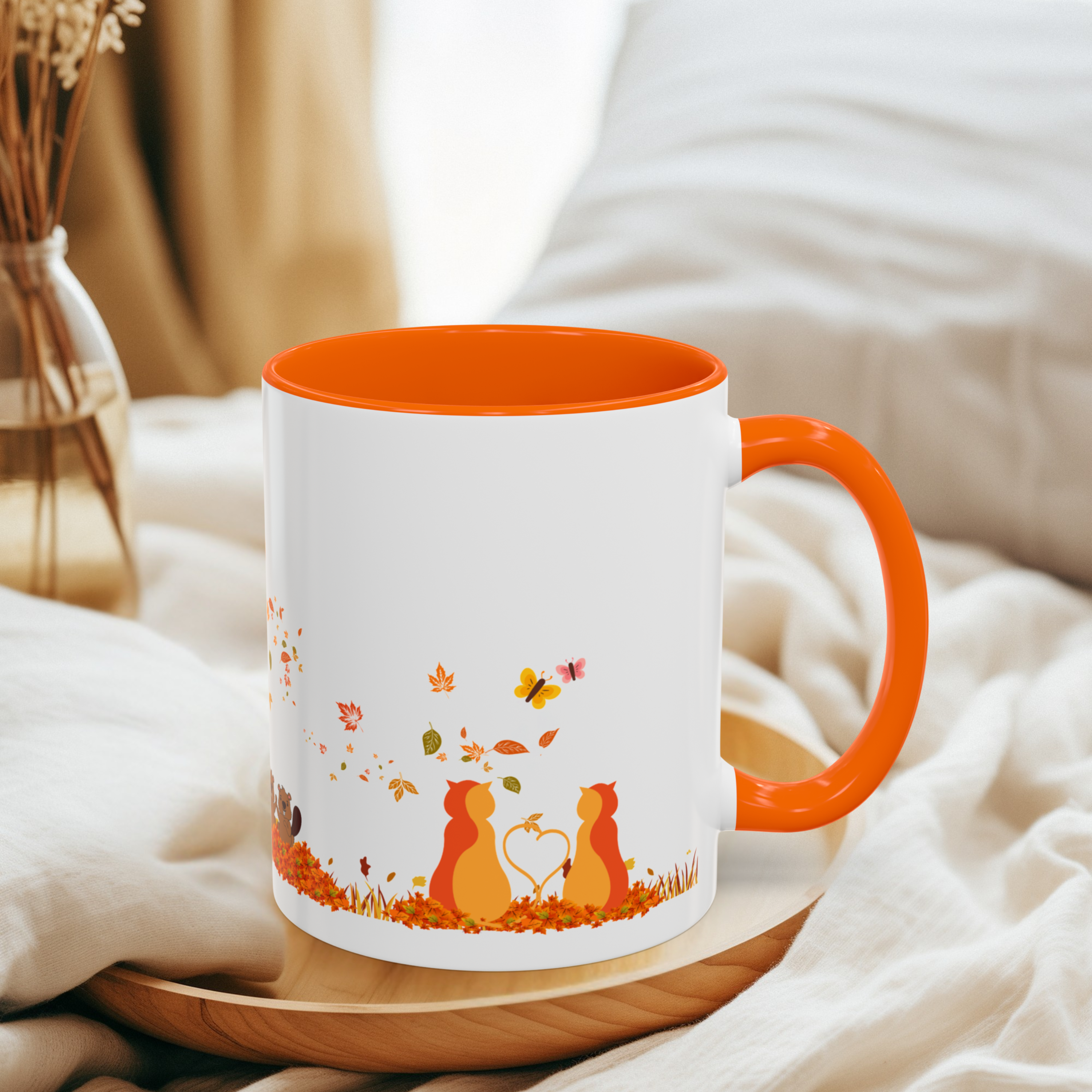 Cat Coffee Mug for Fall, Cute Animal Coffee Cup, Fall-Themed Drinkware, Gifts for Cat Lovers, Home Decor, Seasonal Mug product thumbnail image Cat Coffee Mug for Fall, Cute Animal Coffee Cup, Fall-Themed Drinkware, Gifts for Cat Lovers, Home Decor, Seasonal Mug product thumbnail image