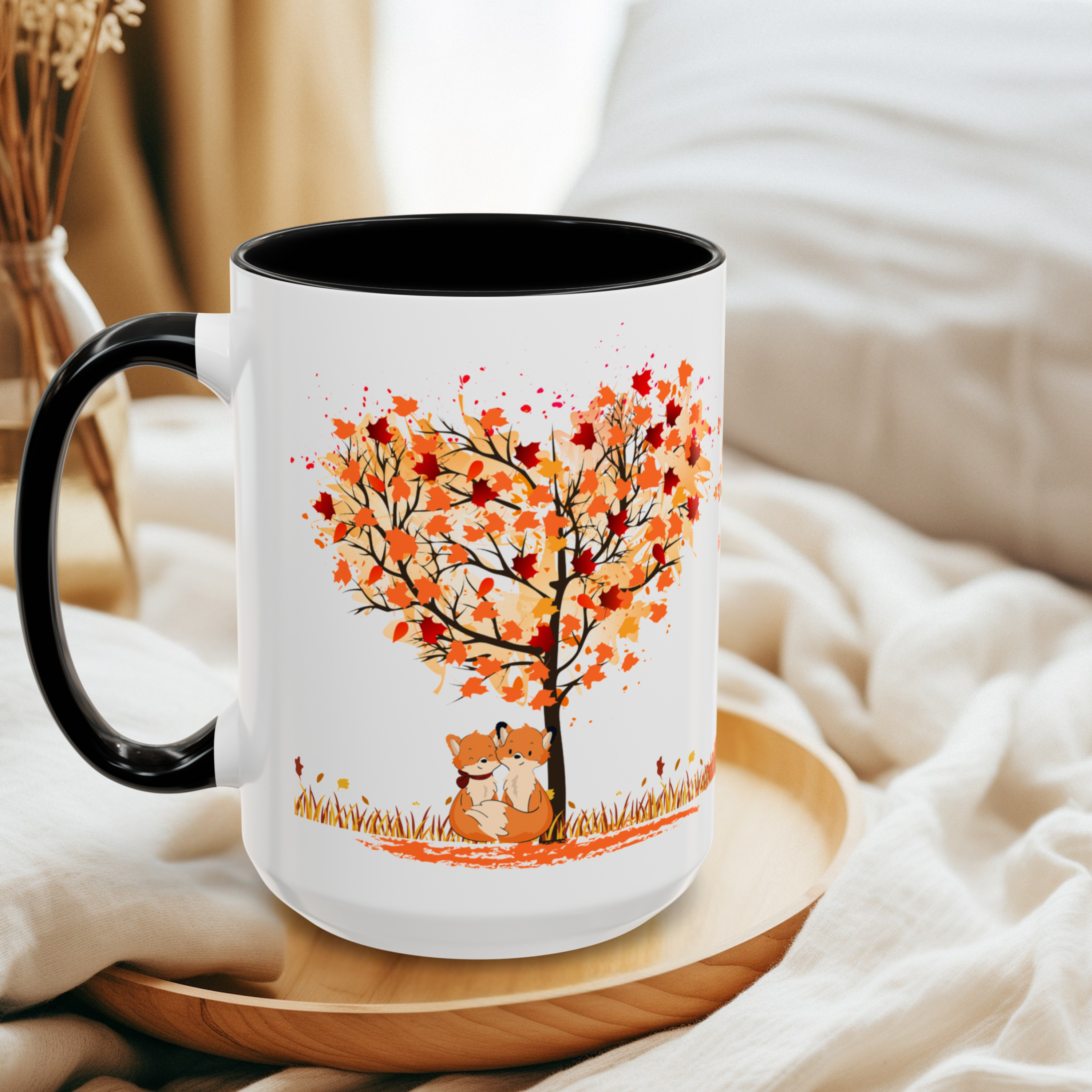 Cat Coffee Mug for Fall, Cute Animal Coffee Cup, Fall-Themed Drinkware, Gifts for Cat Lovers, Home Decor, Seasonal Mug product thumbnail image