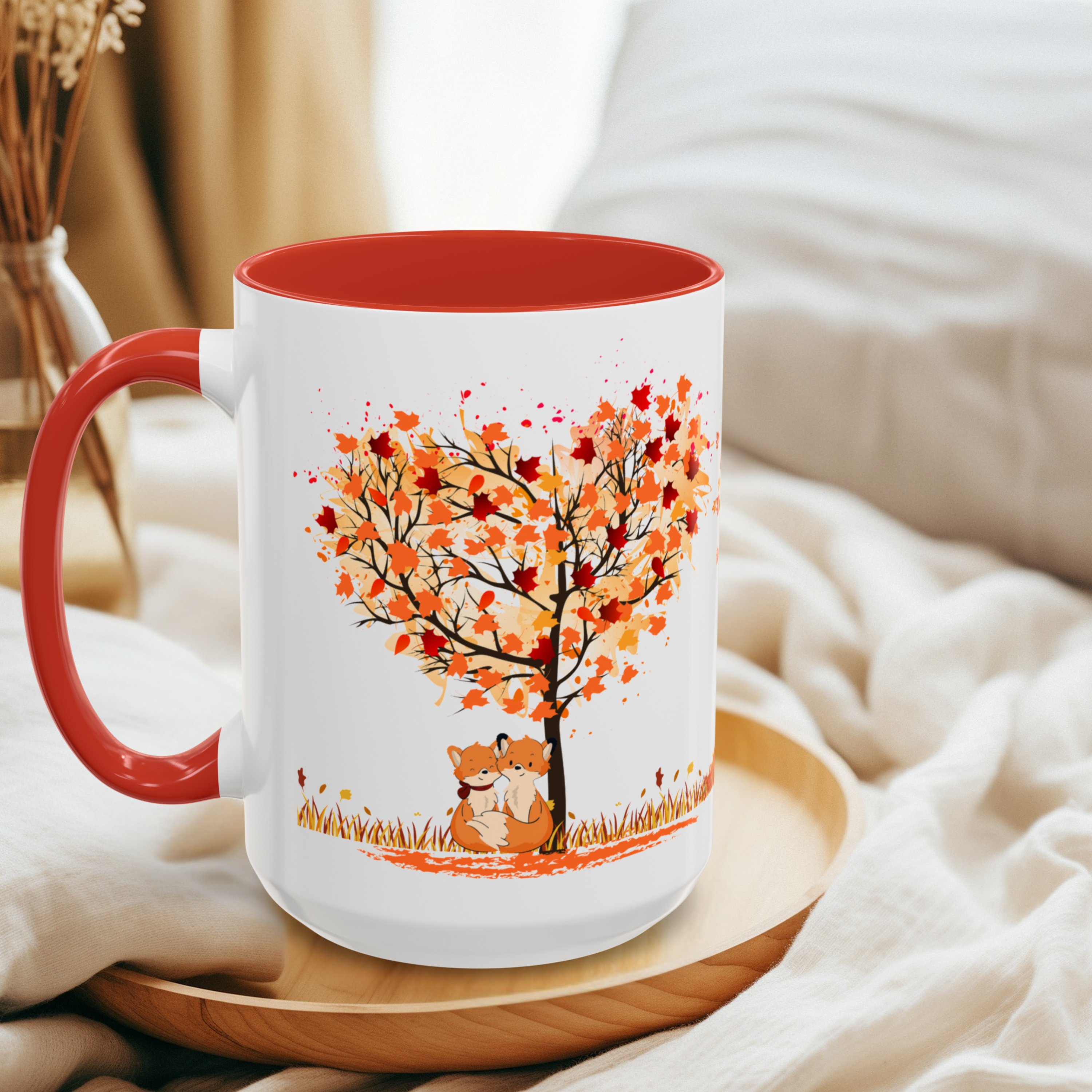 Cat Coffee Mug for Fall, Cute Animal Coffee Cup, Fall-Themed Drinkware, Gifts for Cat Lovers, Home Decor, Seasonal Mug product thumbnail image