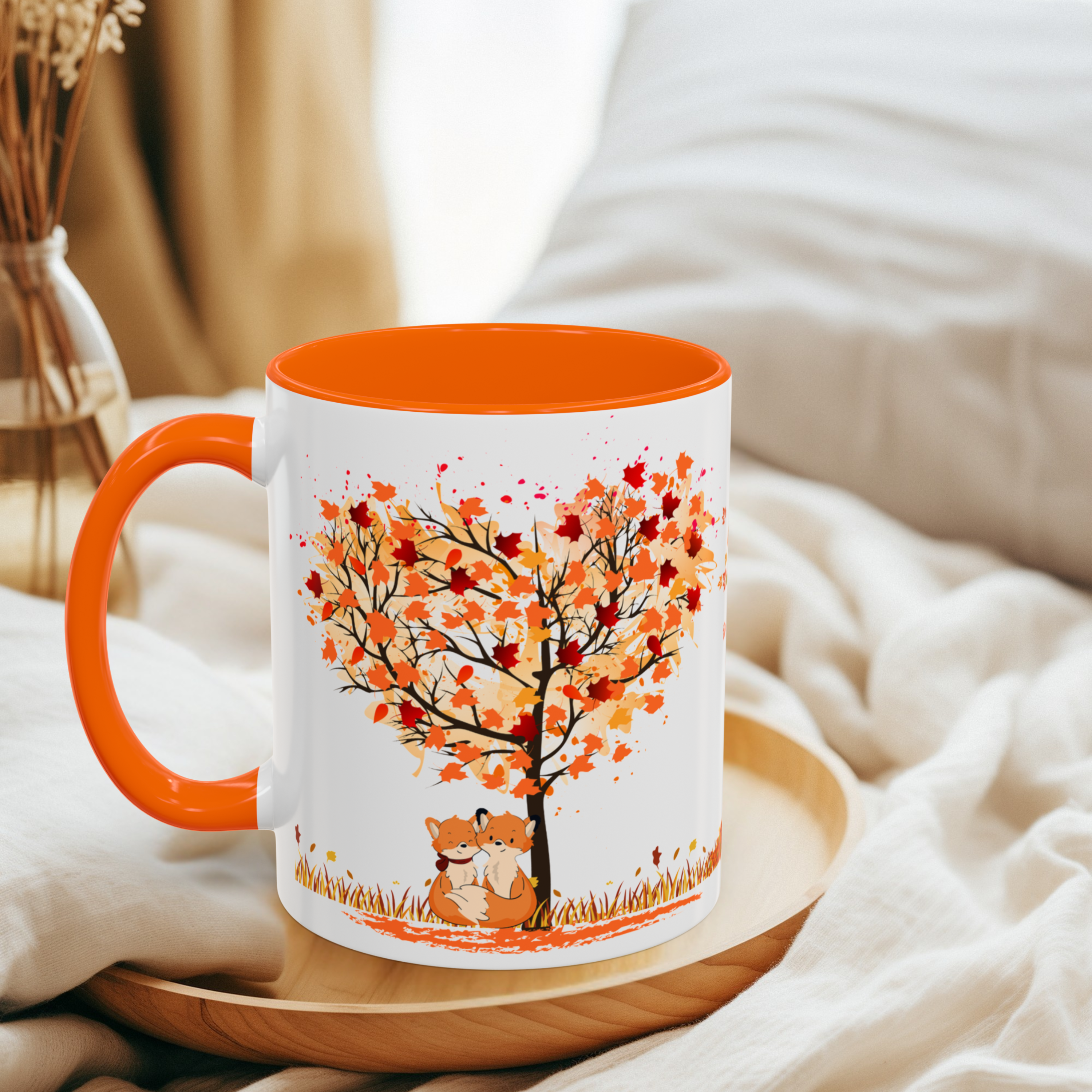 Cat Coffee Mug for Fall, Cute Animal Coffee Cup, Fall-Themed Drinkware, Gifts for Cat Lovers, Home Decor, Seasonal Mug product thumbnail image