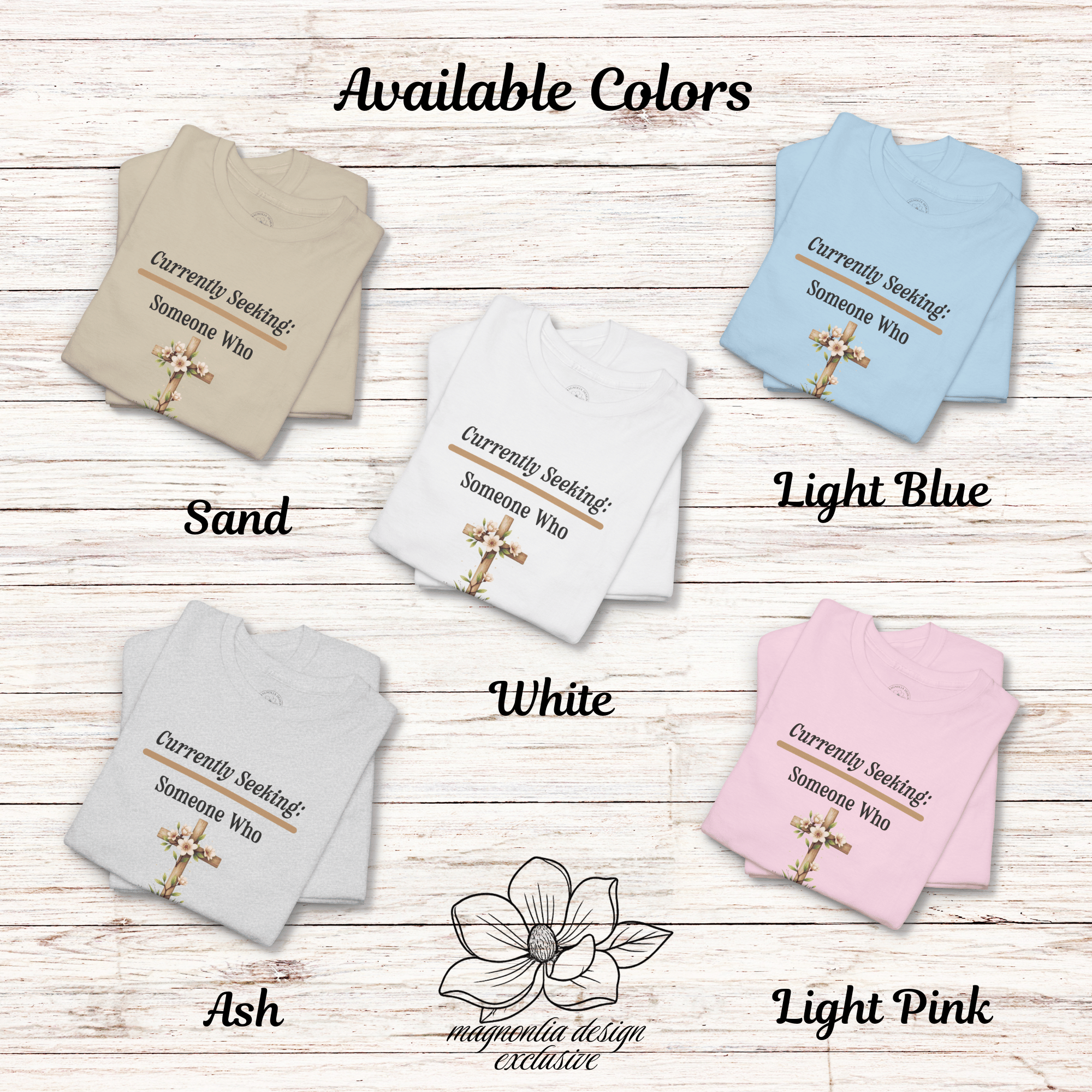 Currently Seeking Someone Who Loves Jesus, Unisex Tee, Christian Gift, Faith-Based Clothing, Religious T-Shirt, Casual Wear product thumbnail image