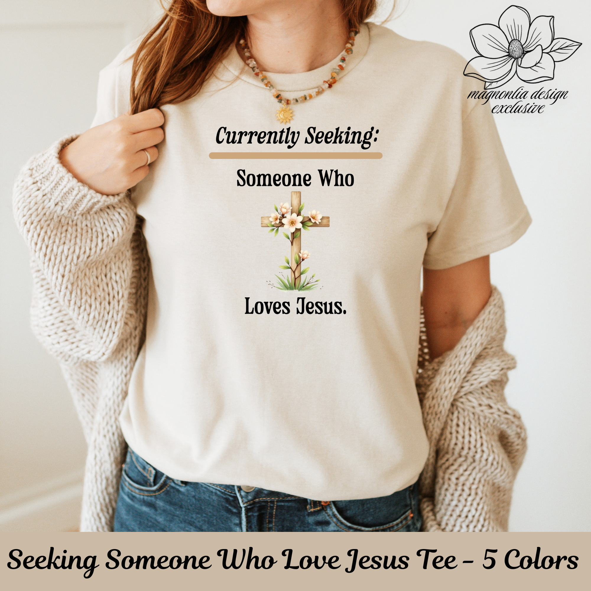 Currently Seeking Someone Who Loves Jesus, Unisex Tee, Christian Gift, Faith-Based Clothing, Religious T-Shirt, Casual Wear