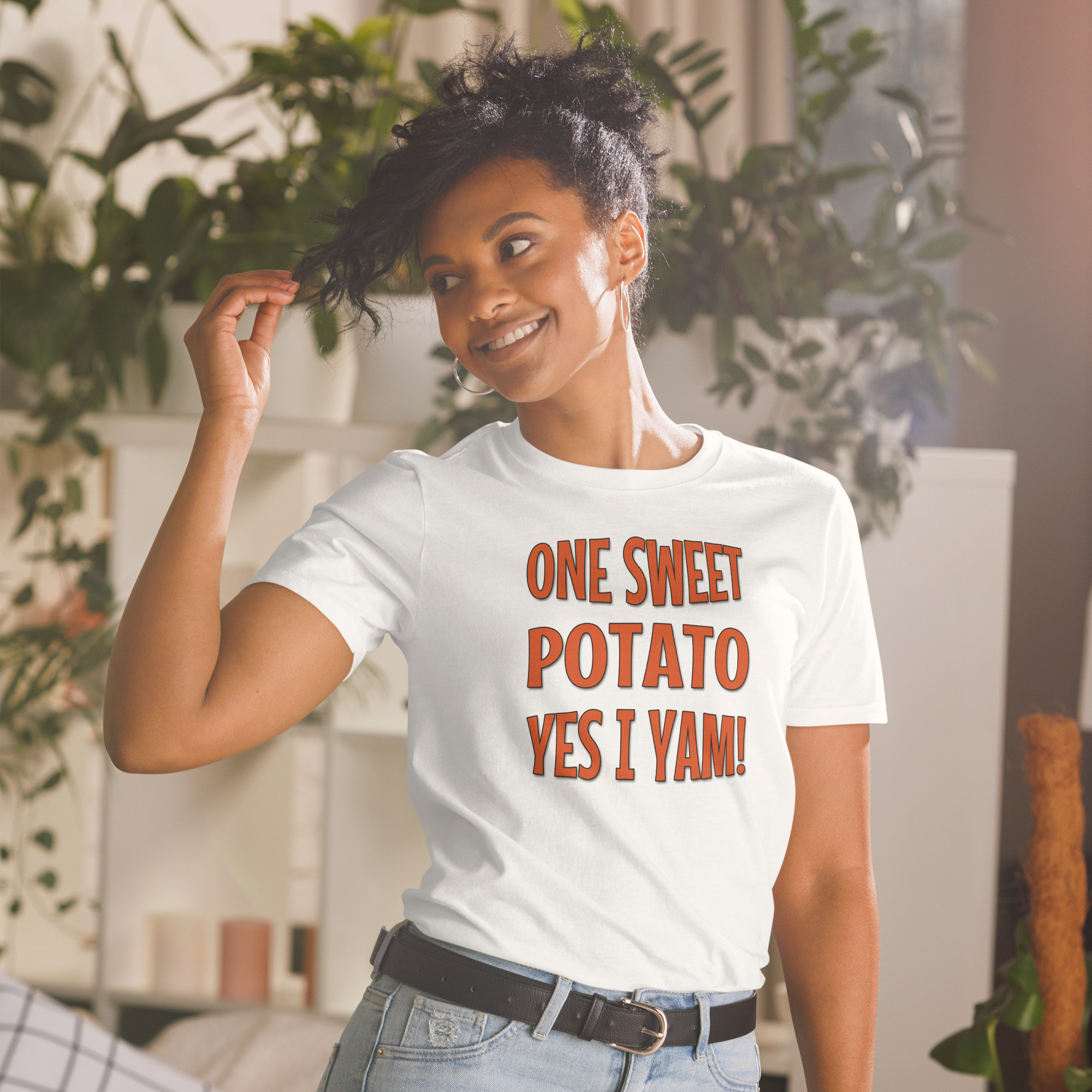 Sweet Potato Humor Tee, Funny Unisex T-Shirt for Foodies, Gift for Thanksgiving, Casual Wear, Unique Culinary Gifts product thumbnail image
