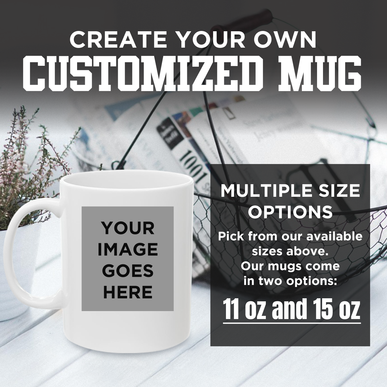 Personalized Ceramic Mug - Customizable Coffee Cup for Any Occasion, Gifts for Friends, Family, Birthdays, Holidays, Special Events - DMHoops.com product thumbnail image Personalized Ceramic Mug - Customizable Coffee Cup for Any Occasion, Gifts for Friends, Family, Birthdays, Holidays, Special Events - DMHoops.com product thumbnail image