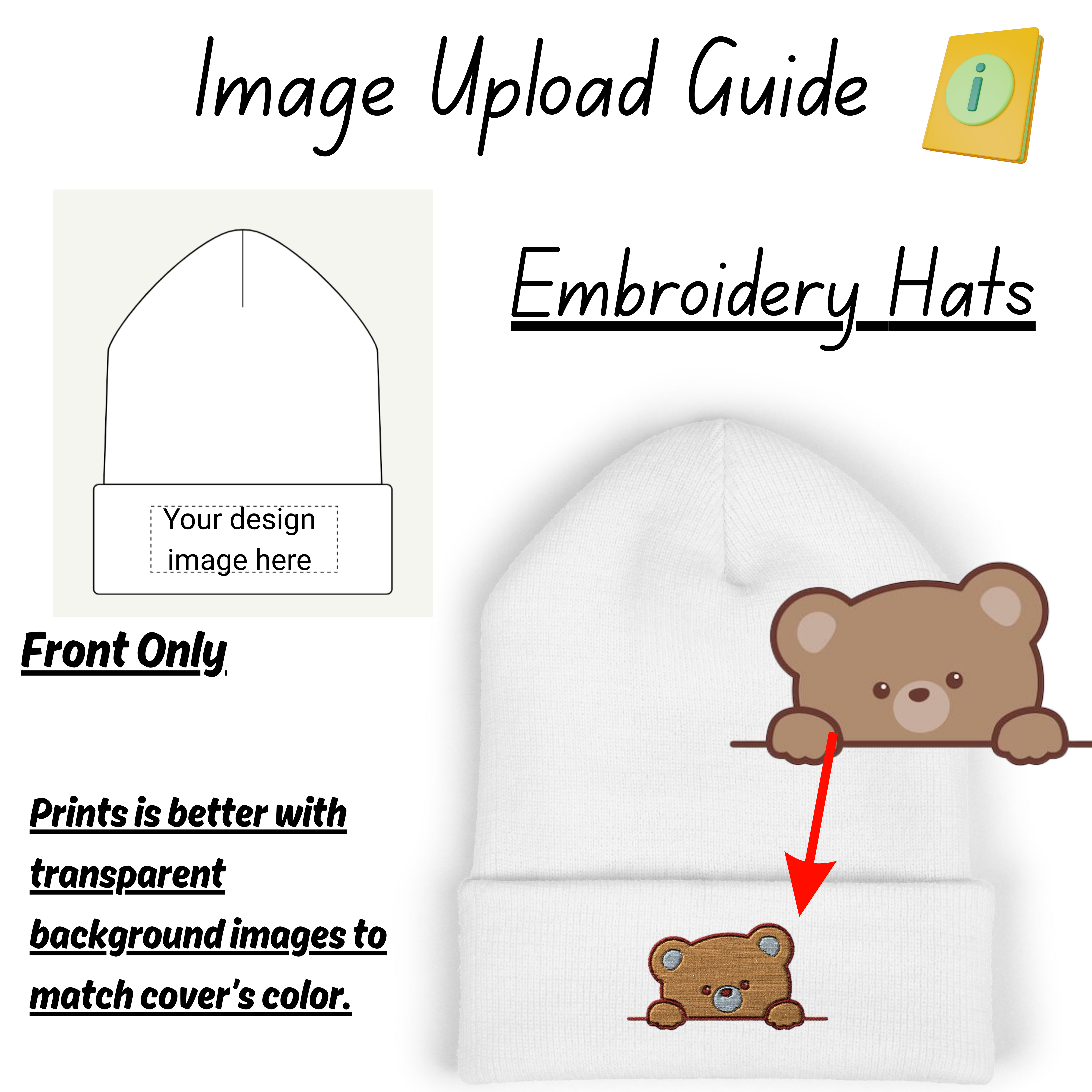 Personalized Cuffed Beanie (Embroidered), Winter Hat, Unisex Knit Hat, Custom Beanie, Winter Seasons, Cozy Accessories, Birthdays Gift idea product thumbnail image