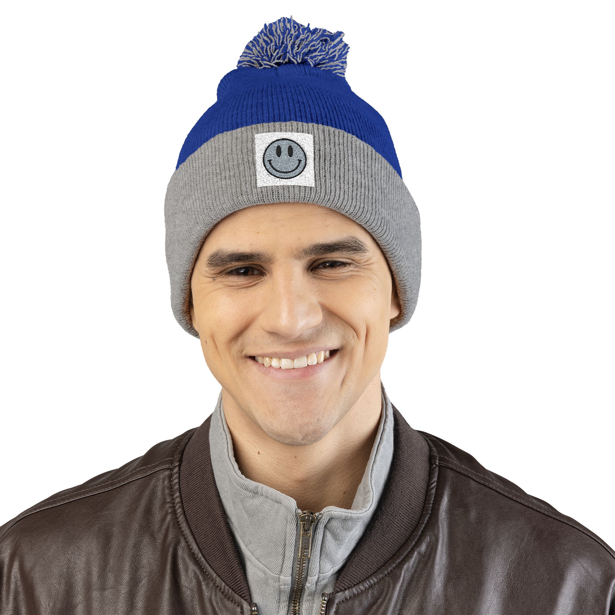 Personalized Pom-Pom Knit Cap (Embroidered), Stylish Beanie, Winter Seasons, Cold Weather, Trendy Knitwear, Ski Cap, Birthdays Gift Idea product thumbnail image