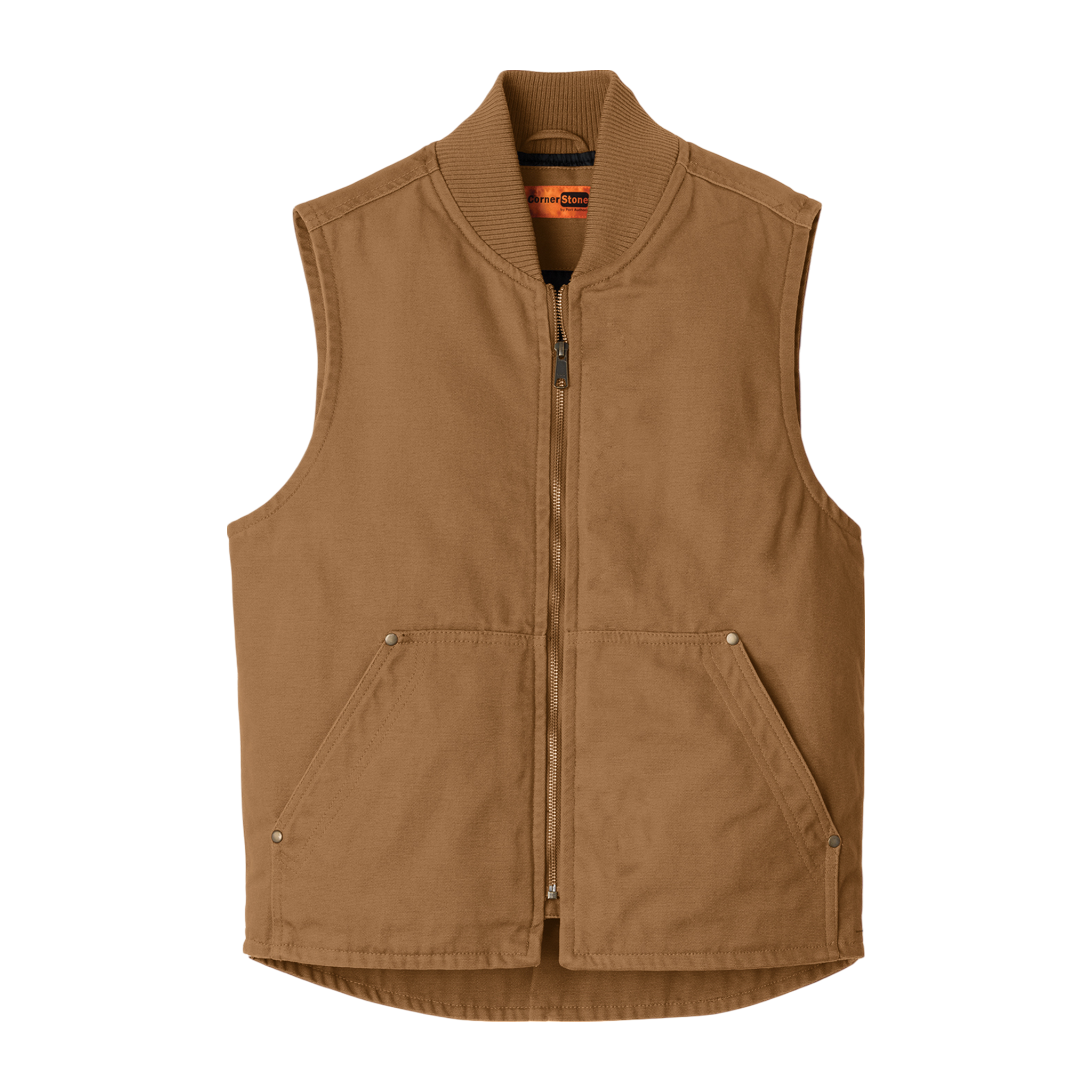 Iliad Athletics Embroidered Unisex Washed Duck Cloth Vest product thumbnail image Iliad Athletics Embroidered Unisex Washed Duck Cloth Vest product thumbnail image