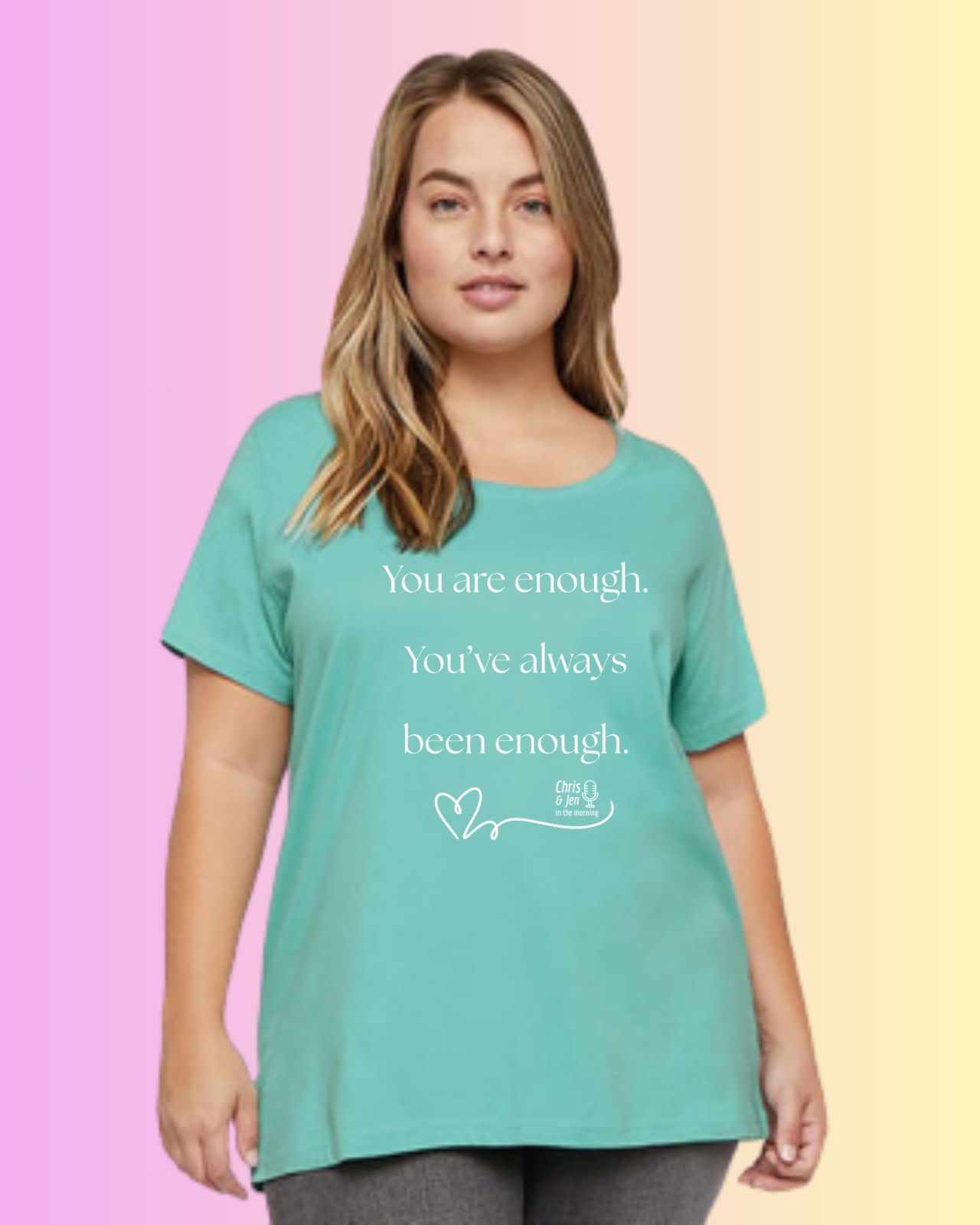 'You Are Enough' Affirmation - Curvy, Cozy Women's Plus Size T-Shirt