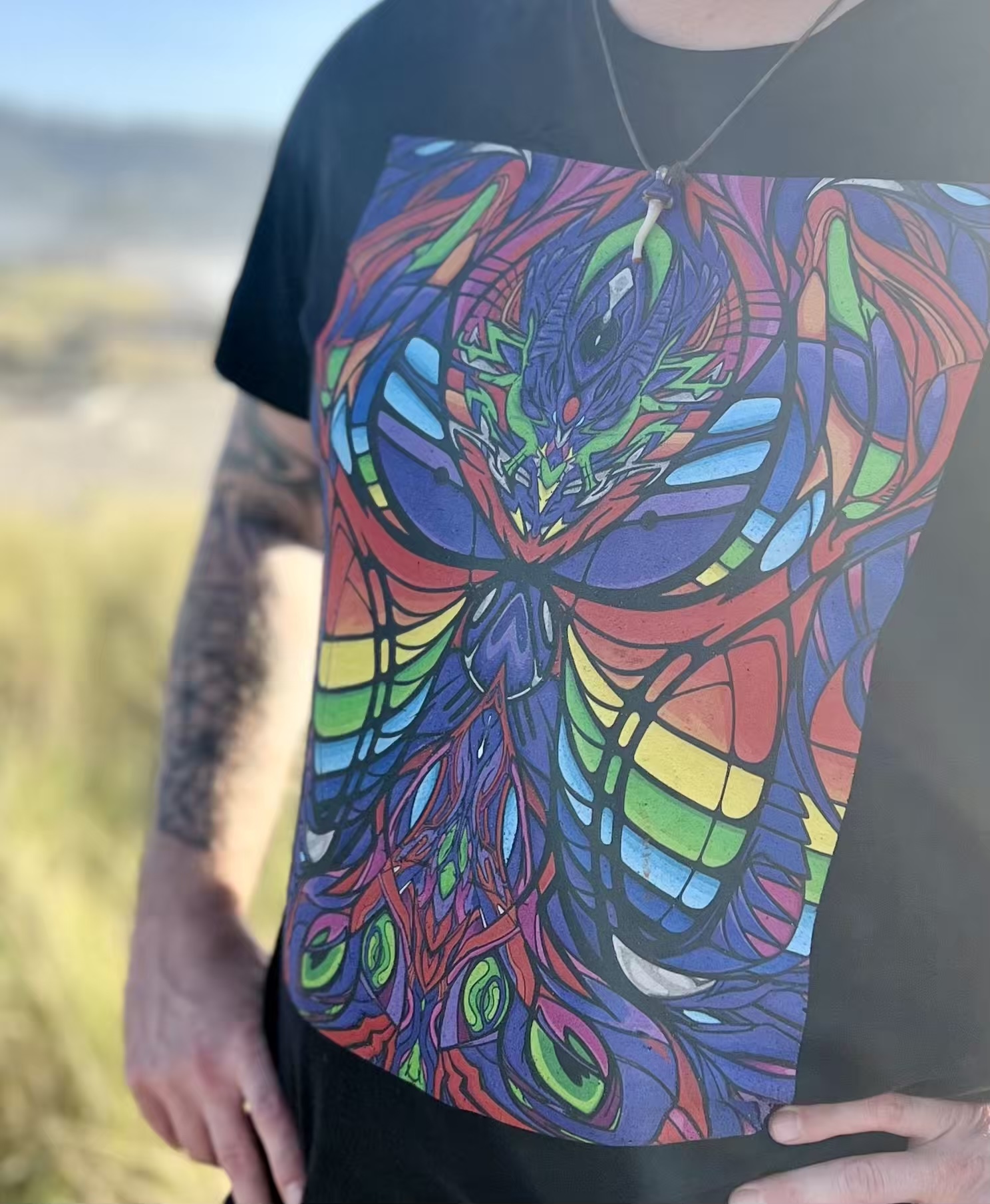 Prismatic Collision Unisex Cotton T-Shirt product thumbnail image Prismatic Collision Unisex Cotton T-Shirt product thumbnail image