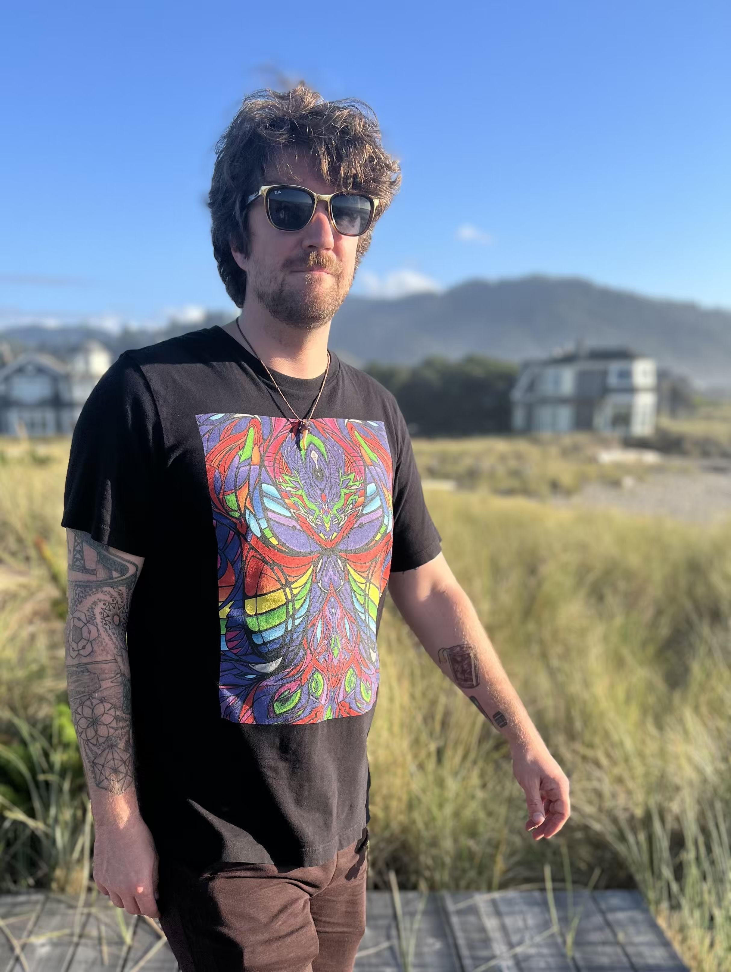 Prismatic Collision Unisex Cotton T-Shirt