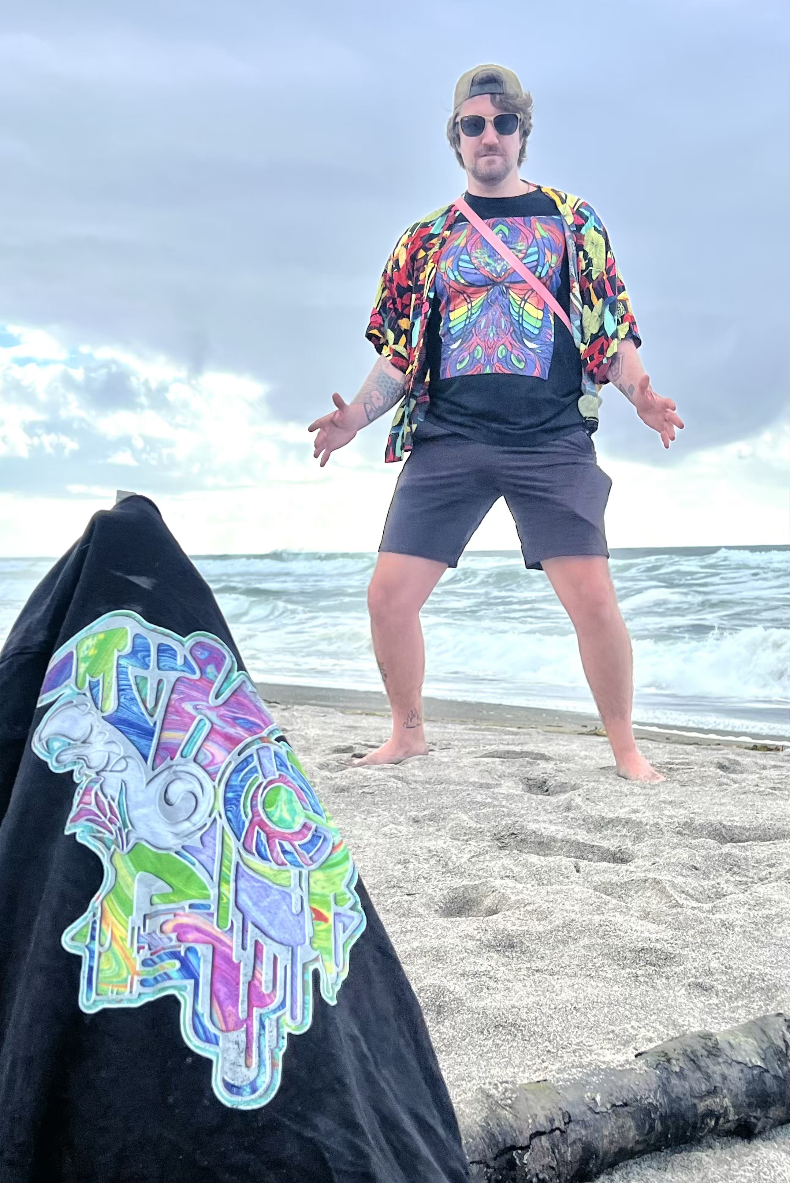 Prismatic Collision Unisex Cotton T-Shirt product thumbnail image Prismatic Collision Unisex Cotton T-Shirt product thumbnail image