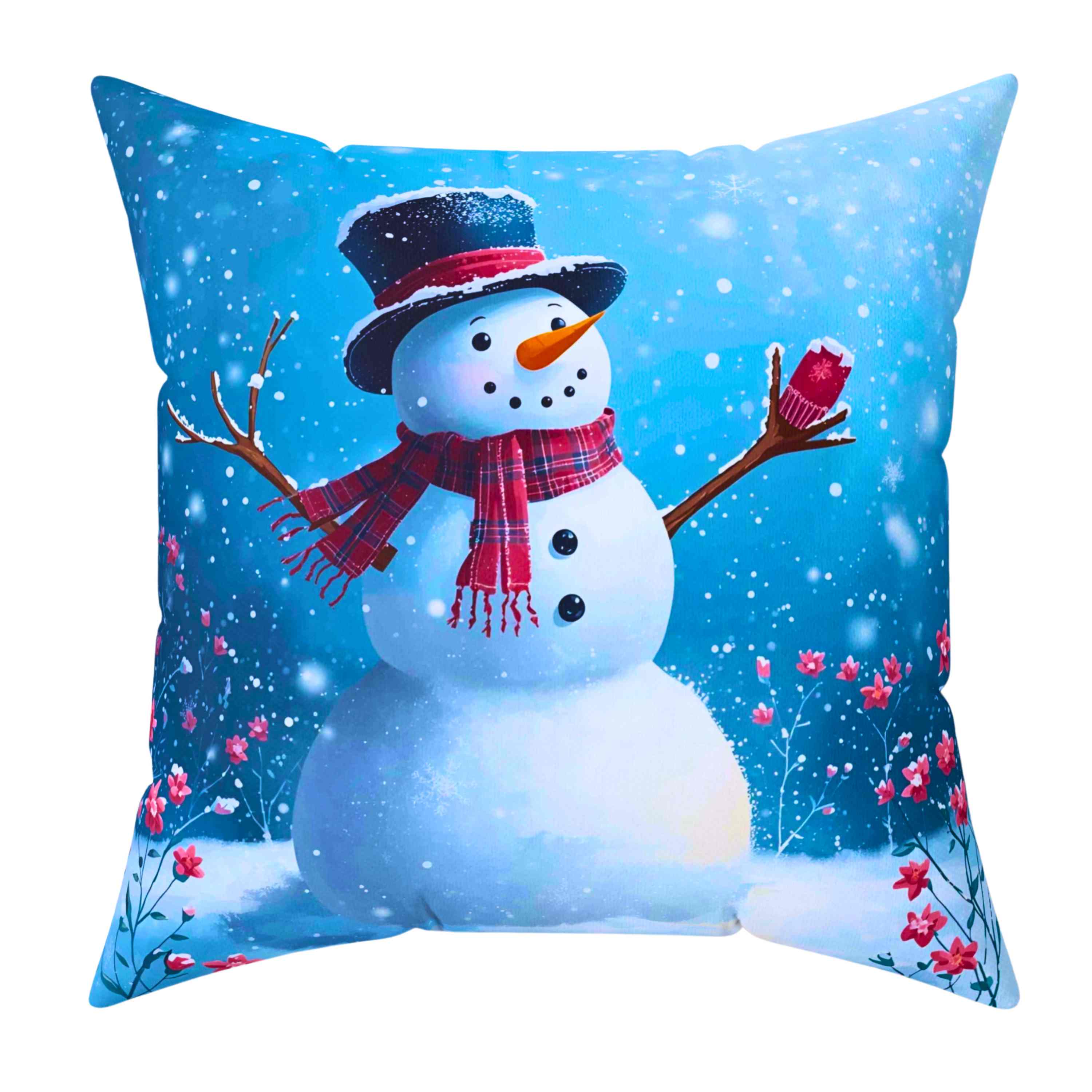 Cozy Snowman Pillow - Winter Decor, Holiday Throw Cushion, Christmas Gift, Seasonal Home Accent, Festive Pillows product thumbnail image