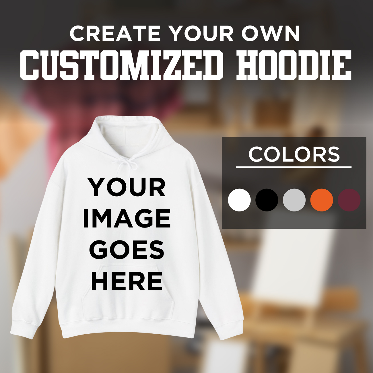 Cozy Customizable Hooded Sweatshirt - Perfect for Gifts, Unisex Fashion, Casual Wear, Family Gatherings, and Holidays - DMHoops.com product thumbnail image Cozy Customizable Hooded Sweatshirt - Perfect for Gifts, Unisex Fashion, Casual Wear, Family Gatherings, and Holidays - DMHoops.com product thumbnail image