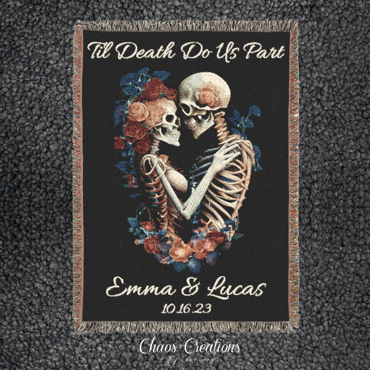 Romantic Skeleton Woven Blanket, Cozy Home Decor, Gift for Halloween, Anniversary, or Valentine's Day, Cute Throw Blanket, Gothic Style, Bestseller product thumbnail image Romantic Skeleton Woven Blanket, Cozy Home Decor, Gift for Halloween, Anniversary, or Valentine's Day, Cute Throw Blanket, Gothic Style, Bestseller product thumbnail image