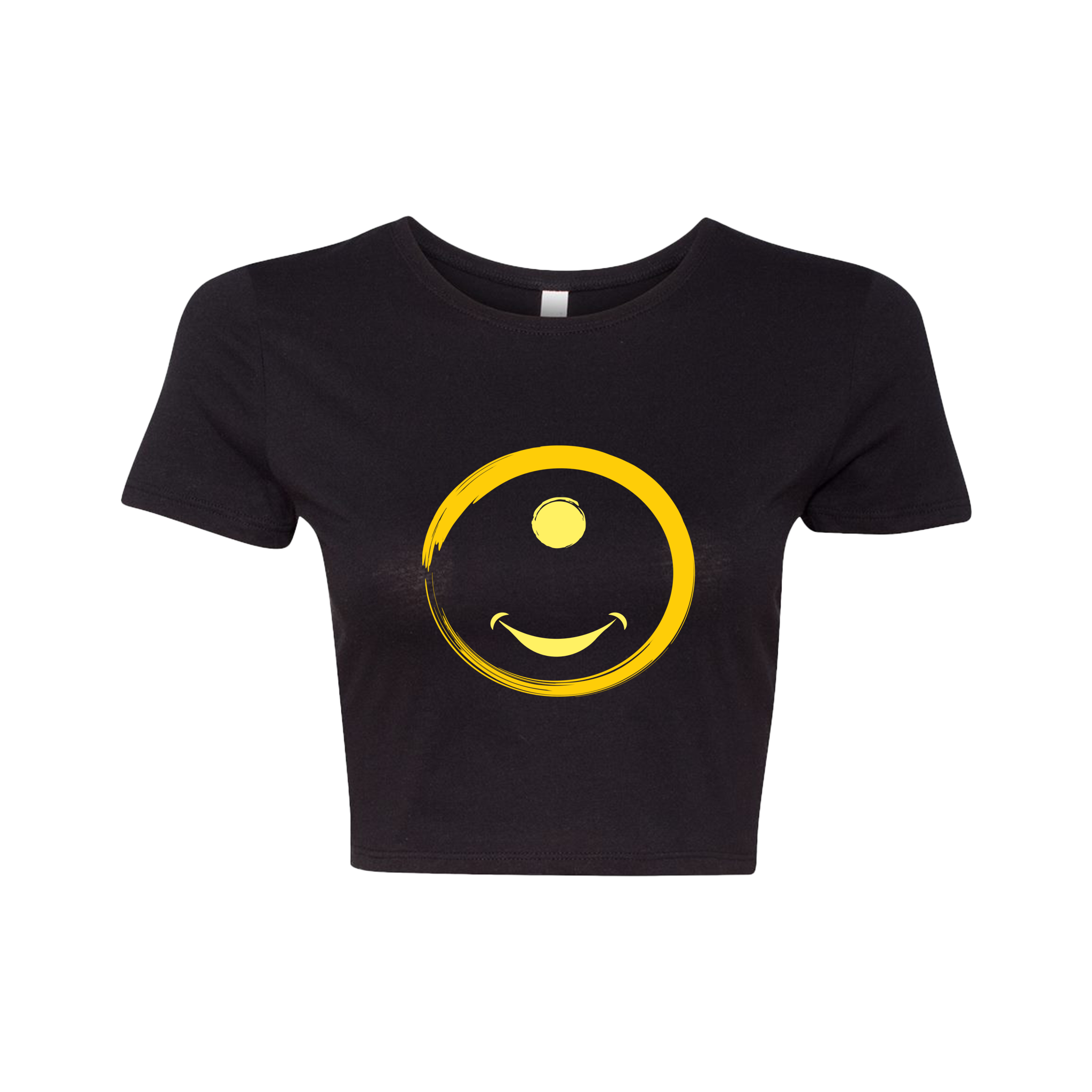 Cheerful Women's Crop Tee with third eye Smile Design, Yoga and Cute Summer Top, Graphic Tee of Third Eye, Perfect Gift for Thinkers & Meditators product thumbnail image Cheerful Women's Crop Tee with third eye Smile Design, Yoga and Cute Summer Top, Graphic Tee of Third Eye, Perfect Gift for Thinkers & Meditators product thumbnail image