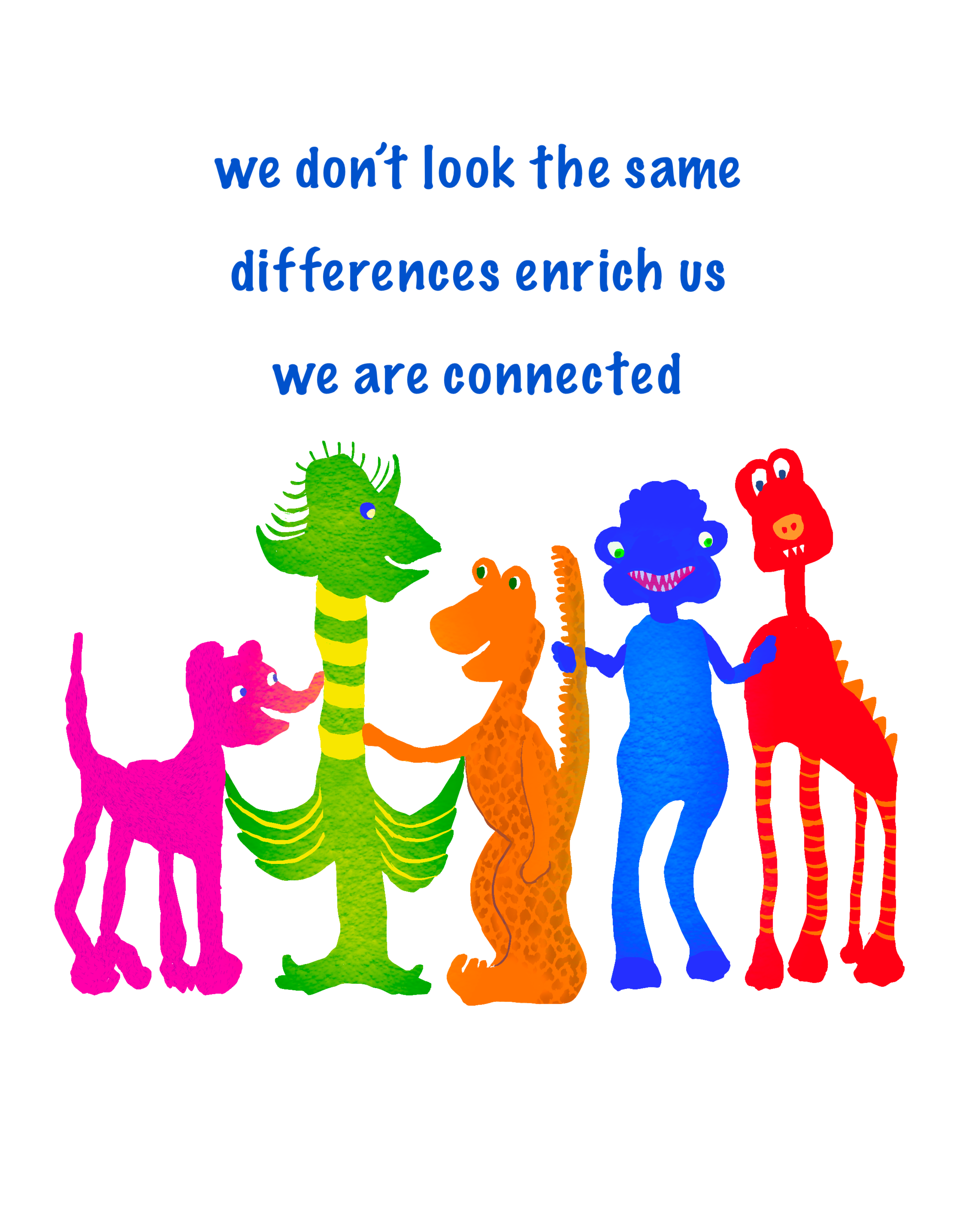 Colorful Unity T-Shirt, Inclusive Tee, Casual Everyday Wear product thumbnail image