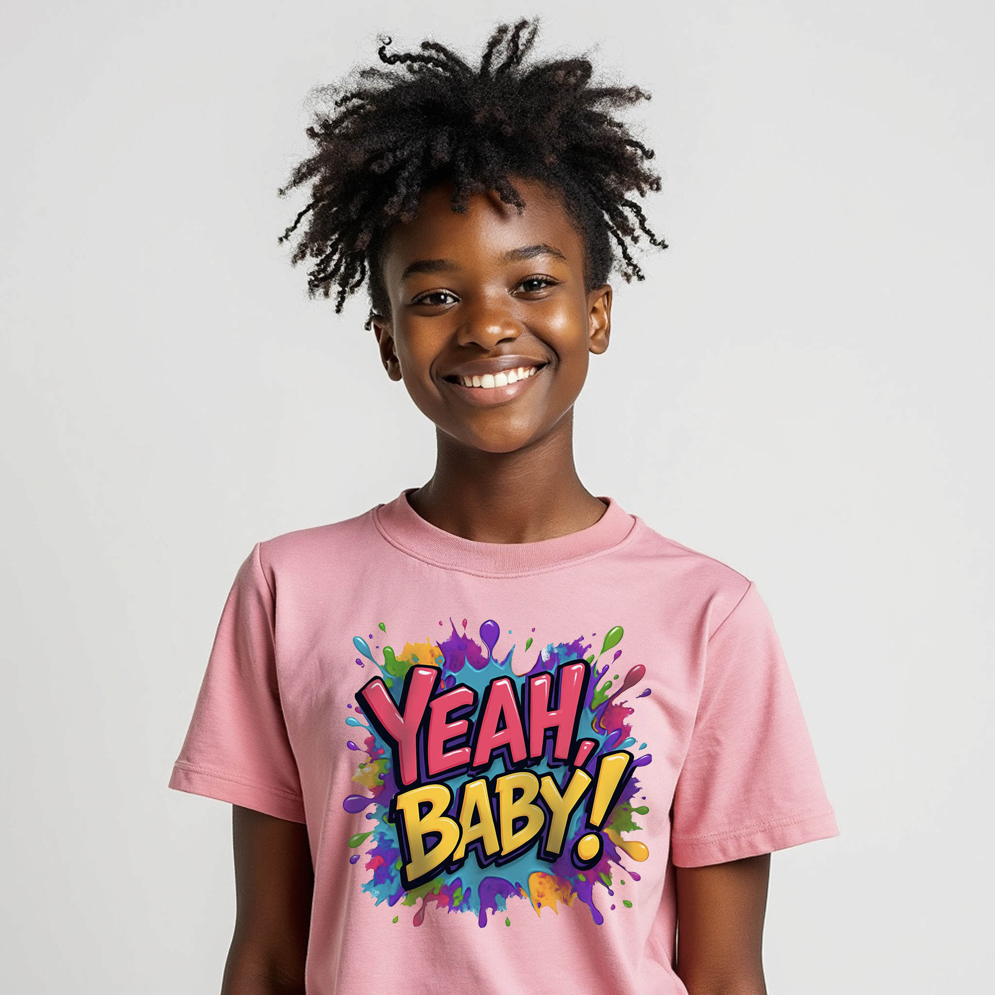 Colorful "Yeah Baby!" Women's Softstyle Tee product thumbnail image