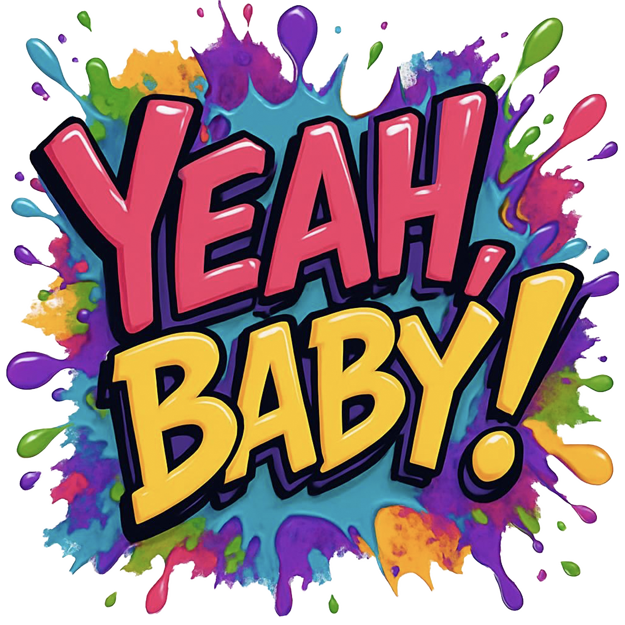 Colorful Graphic Tee: Yeah Baby! Unisex Jersey T-Shirt product thumbnail image Colorful Graphic Tee: Yeah Baby! Unisex Jersey T-Shirt product thumbnail image