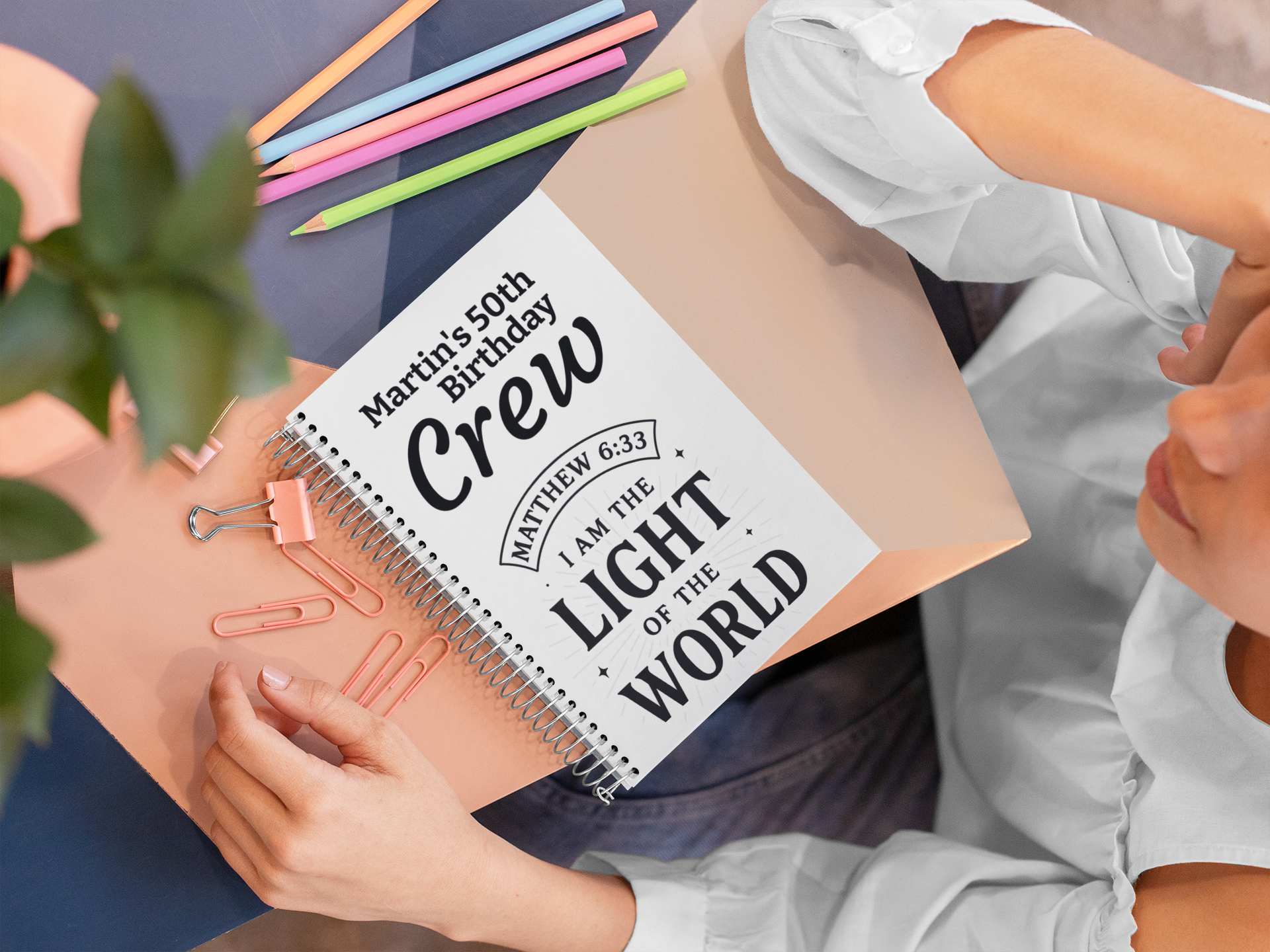 Spiral Notebook - IAM THE LIGHT OF MY WORLD - Ruled Line product thumbnail image