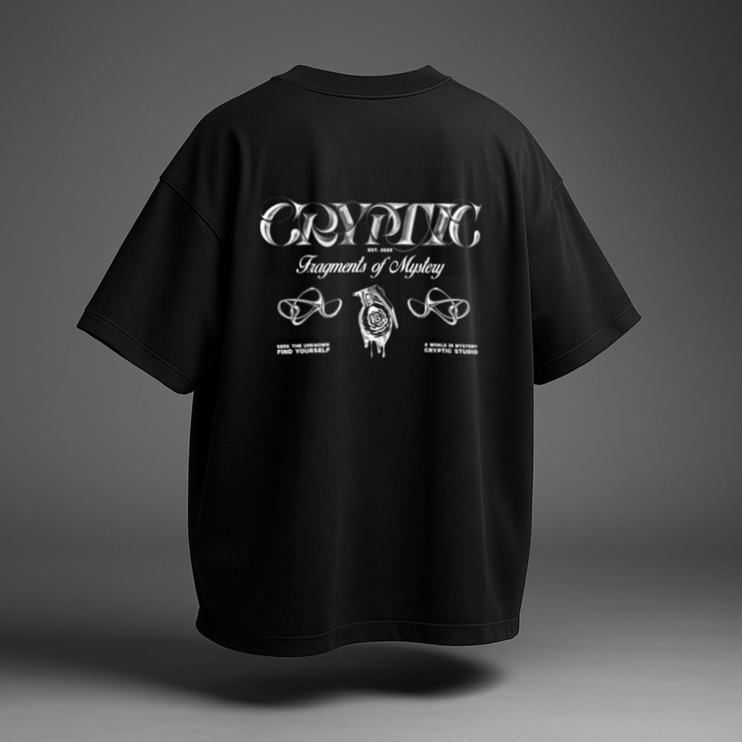Cryptic Street Vision Oversized Tee-BLACK