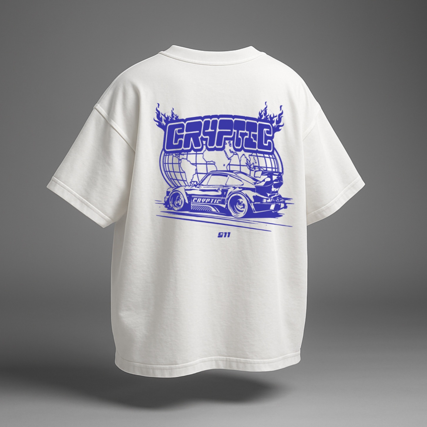 Cryptic Street Vision Oversized Tee – White