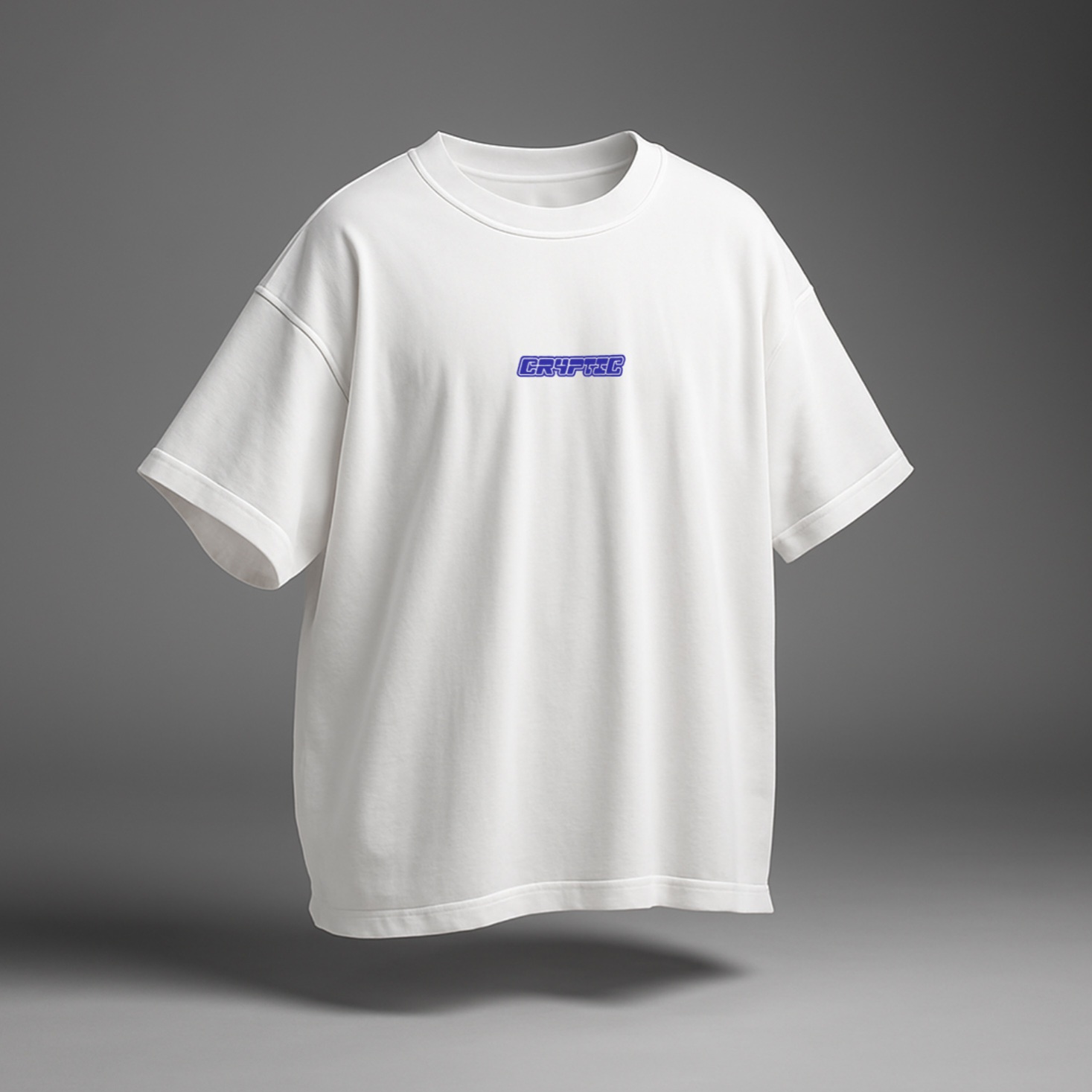 Cryptic Street Vision Oversized Tee – White product thumbnail image