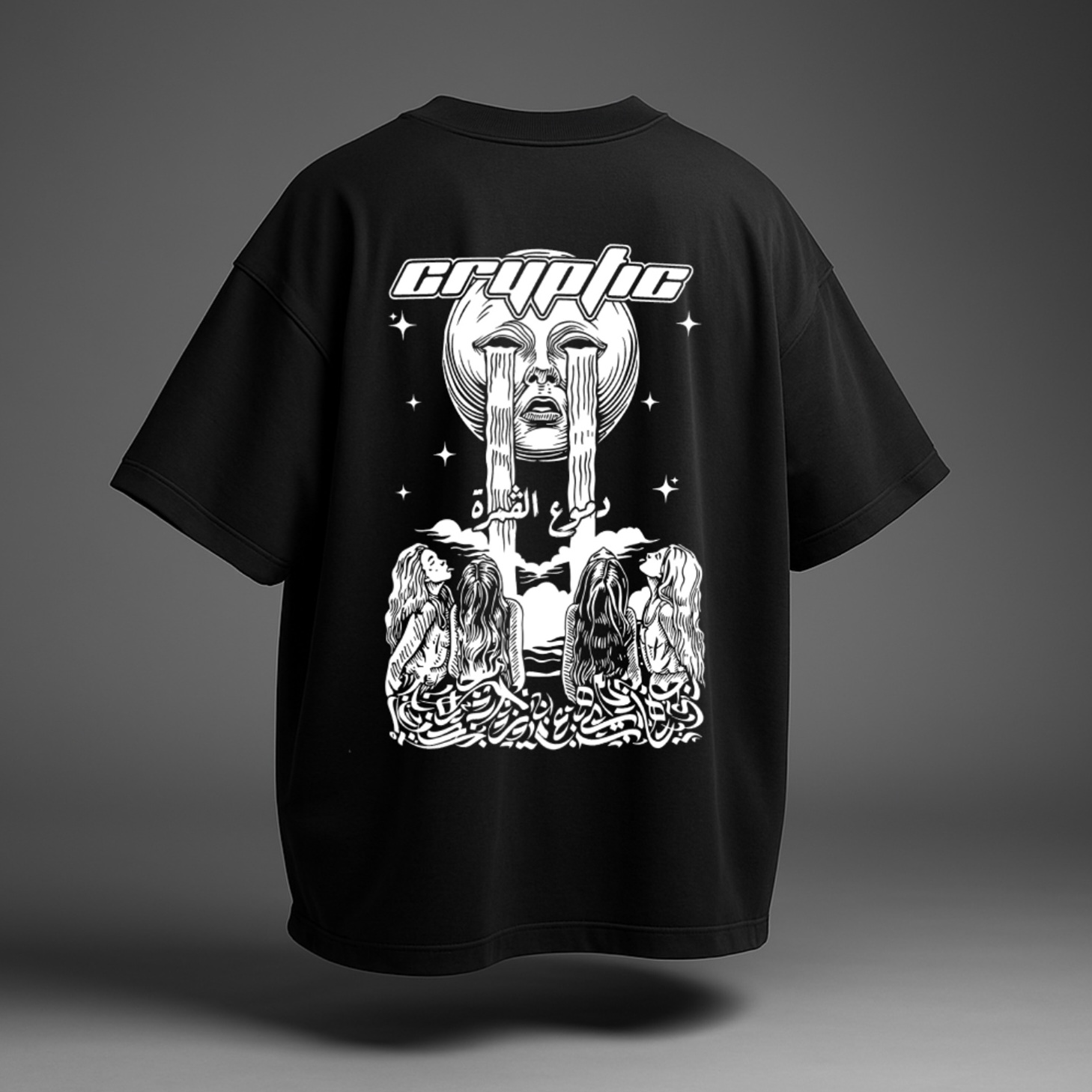 Cryptic Street Vision Oversized Tee-BLACK