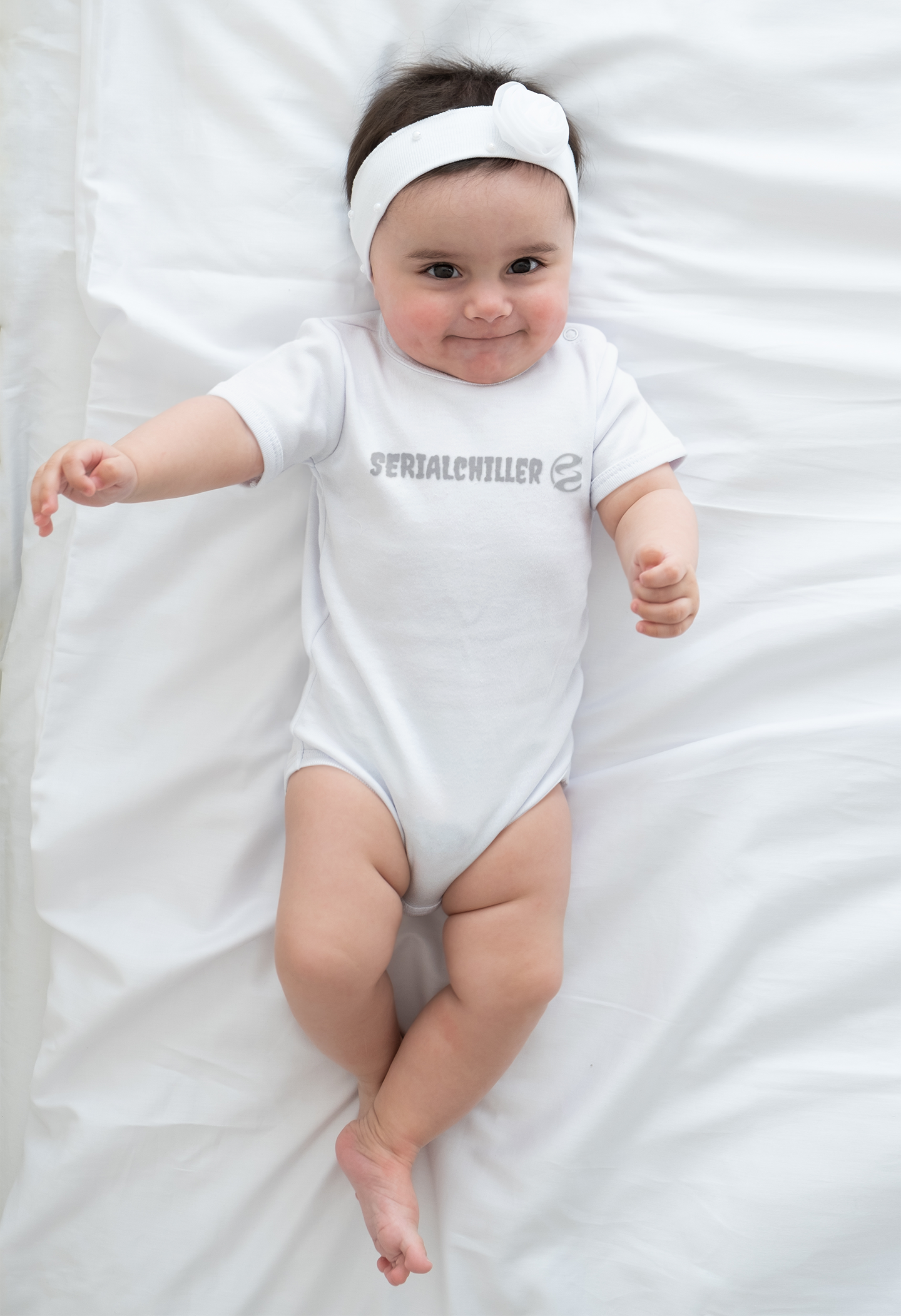Cute Baby Bodysuit with Serial Chiller Theme, Infant Onesie for Baby Showers, New Parents, Birthday Gift, Casual Everyday Wear product thumbnail image