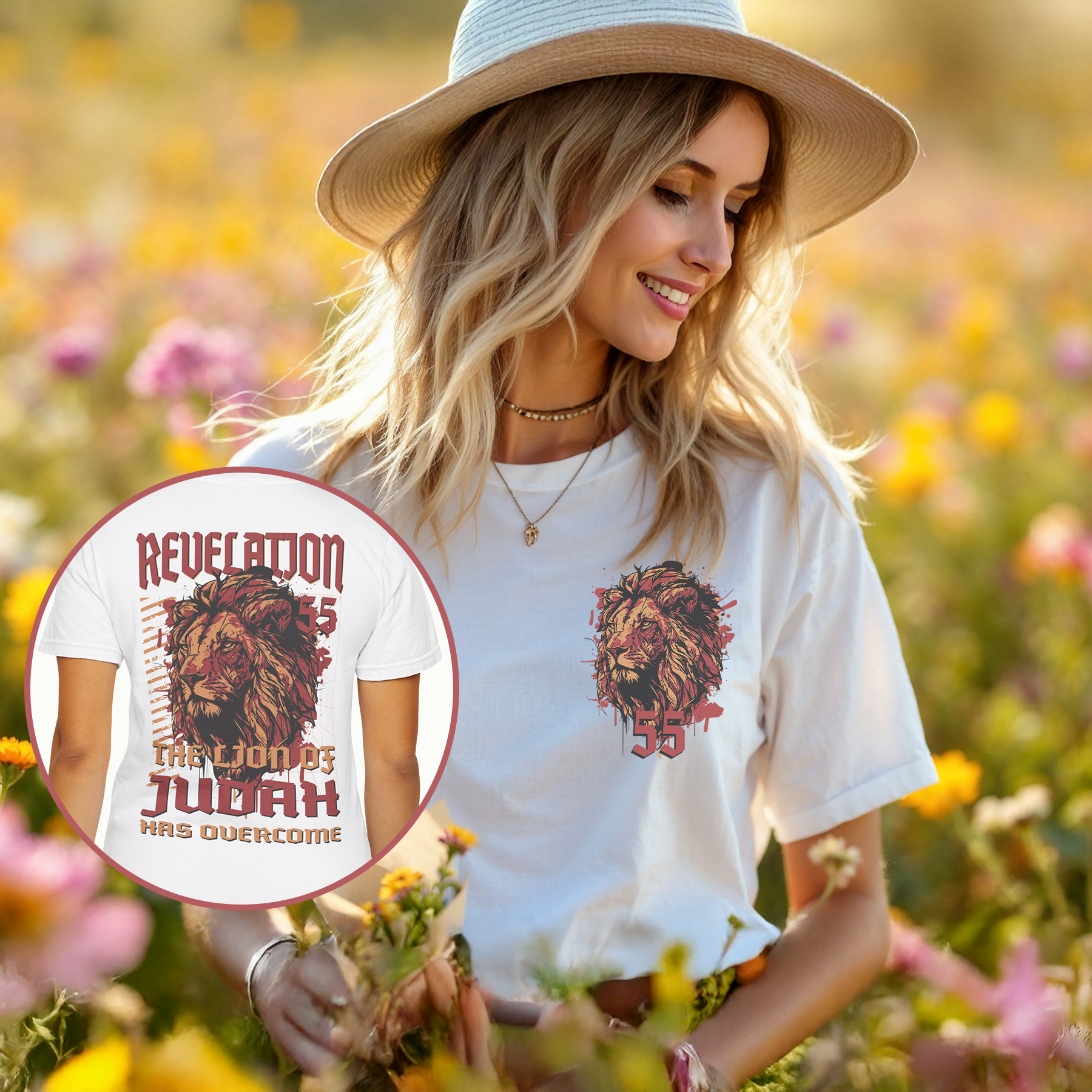 Revelation 5:5 - The Lion of Judah has Overcome Tshirt product thumbnail image Revelation 5:5 - The Lion of Judah has Overcome Tshirt product thumbnail image