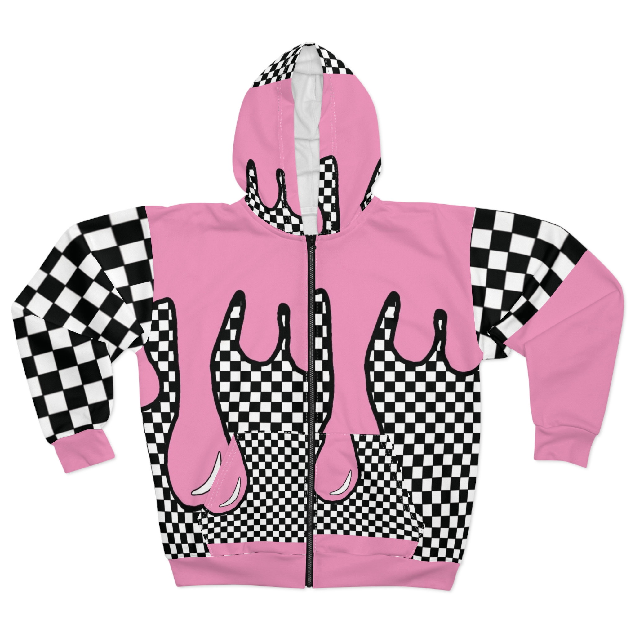 Personalized Pattern Zip Hoodie, Graphic Hoodie for Casual Wear, Unisex Customizable Zip-Up, Cozy Hoodie Gift, Trendy Outfit for All Seasons, Gift for Her/Him product thumbnail image